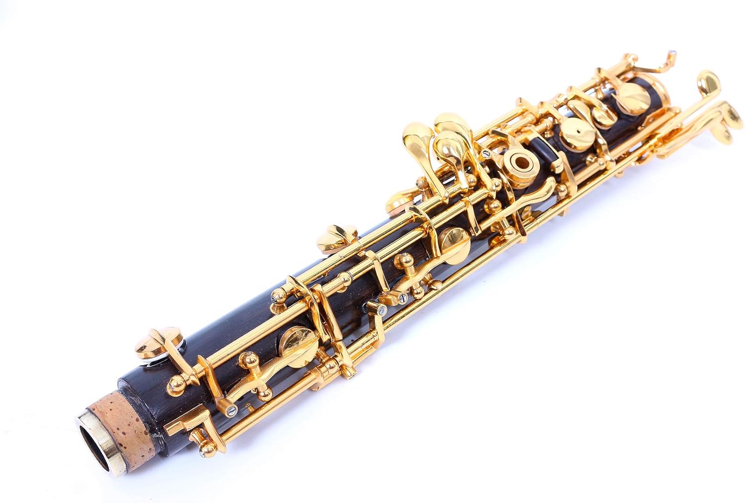 Yinfente Professional Oboe Gold Plated Rosewood C Key Left F Resonance Semi-Automatic Woodwind Instrument With Oboe Accessories