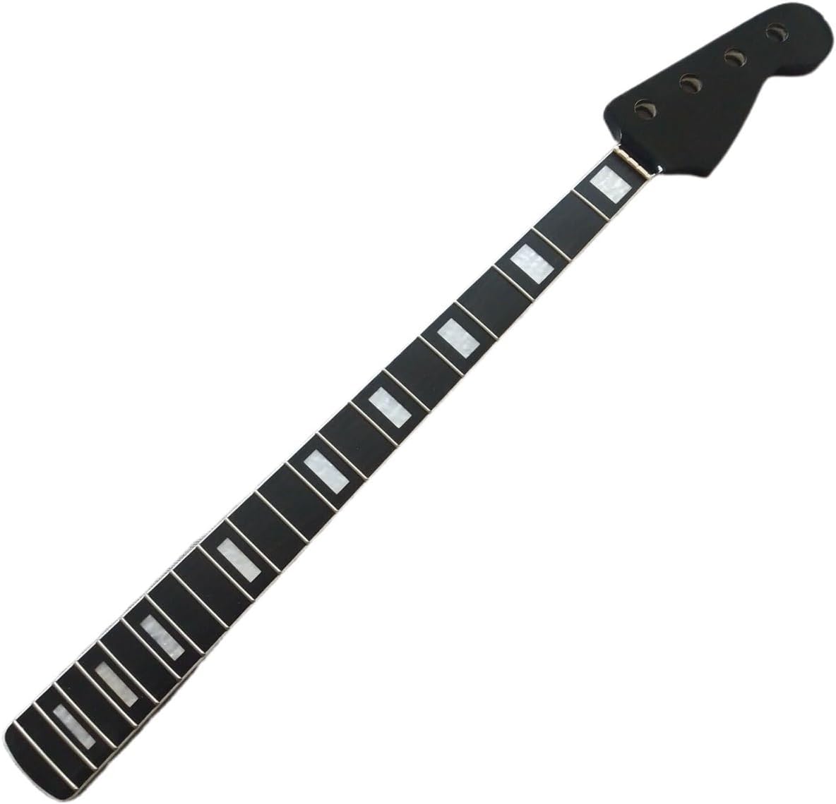 Black Bass Guitar Neck Piece 20th Fret Maple Rosewood Fingerboard Inlay Replacement Parts