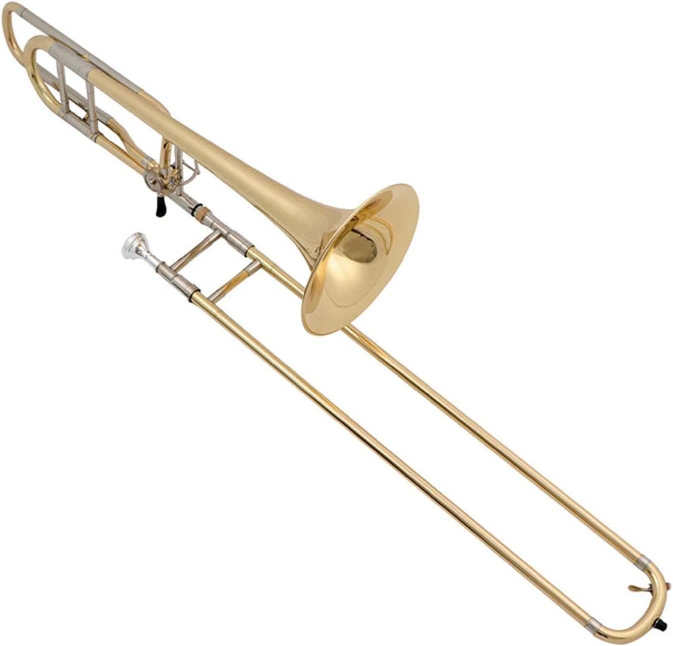Adult Trombone Instrument Playing Lacquer Gold Tenor Changed To B Flat F Key Professional Trombone Brass Instrument