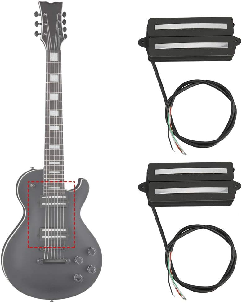 Electric Guitar Pickups Dual Rail 7 - String, 5 Core Wire Musical Instrument Accessories - High Bass Response, Durable Construction, Easy Installation