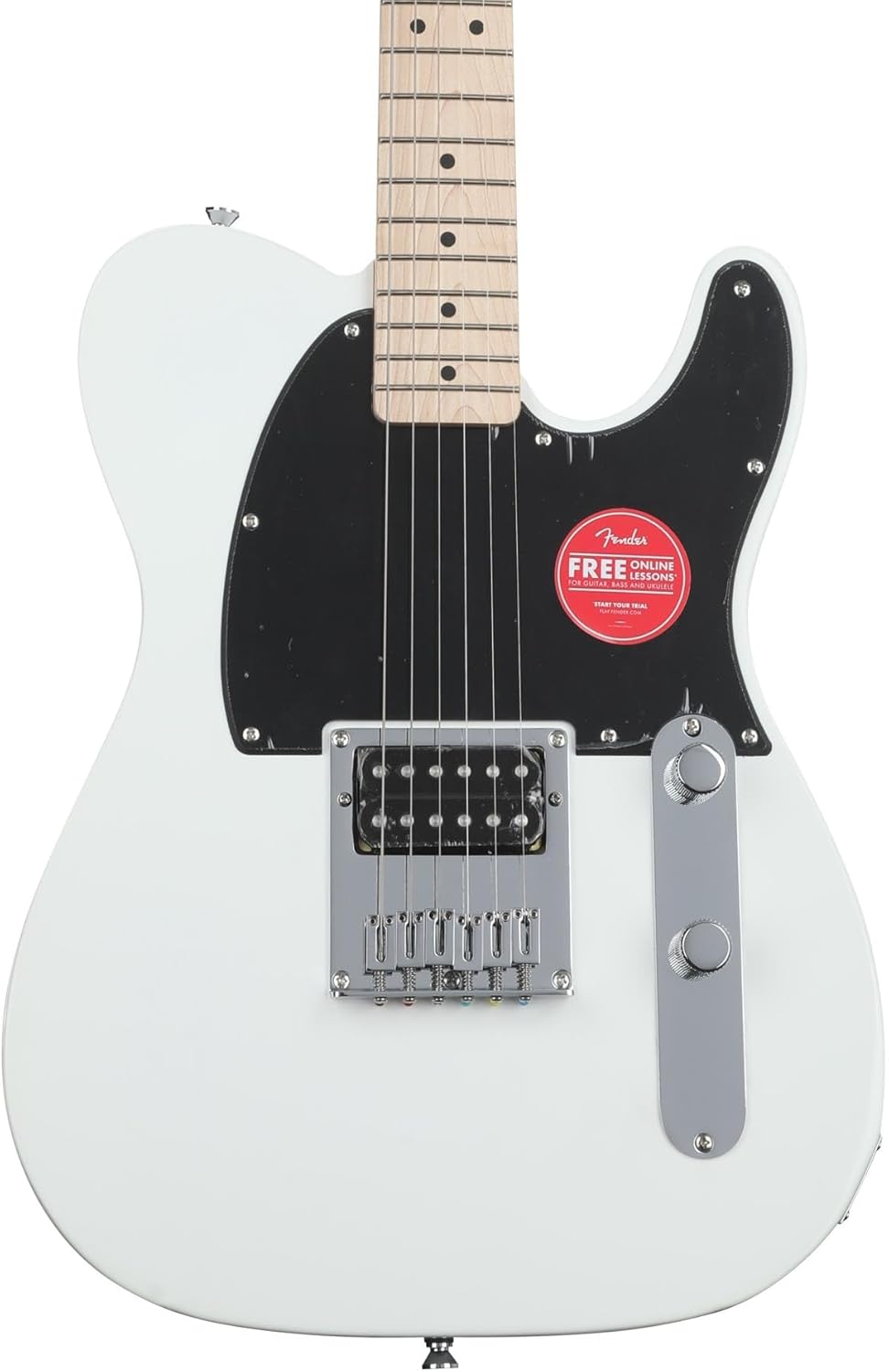 Squire Sonic Esquire Electric Guitar, Arctic White, Maple Fingerboard
