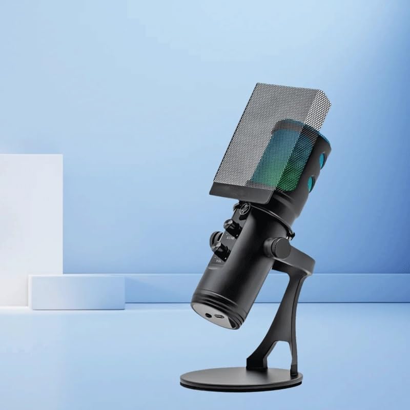 USB Microphone Studio Professional Condenser Microphone for PC Computer Recording Streaming Gaming Singing Mic (D As Shown) (D As Shown)