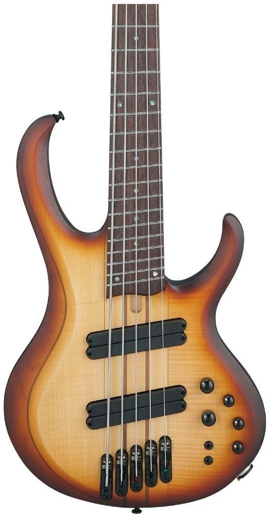 Ibanez BTB Bass Workshop Multi-scale 5-string Electric Bass - Natural Browned Burst Flat