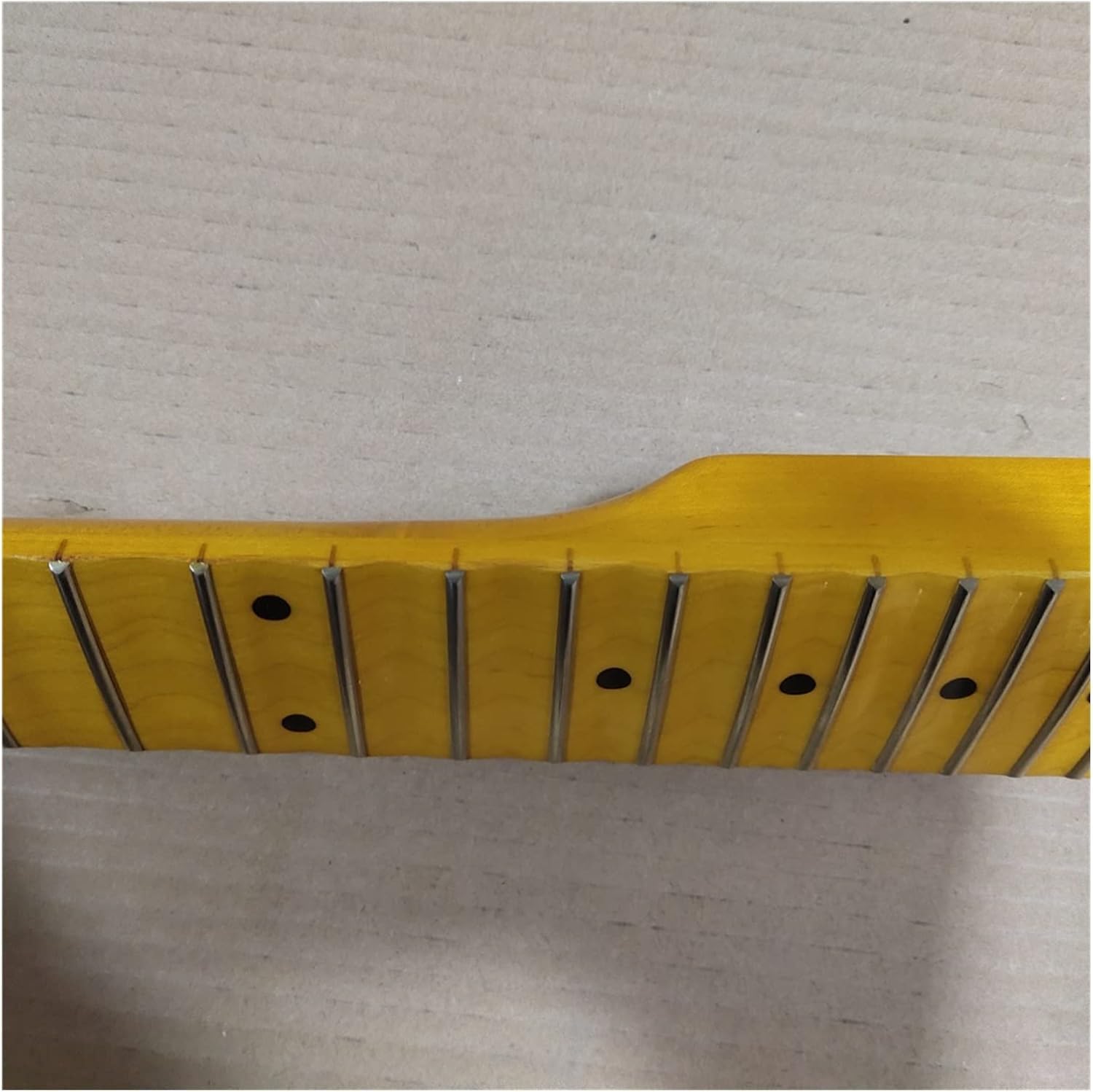 TSTS Full Scalloped Maple Electric Guitar Neck Replacement 22 Fret Maple Fingerboard Locking Nut Guitar ​Neck Replacement