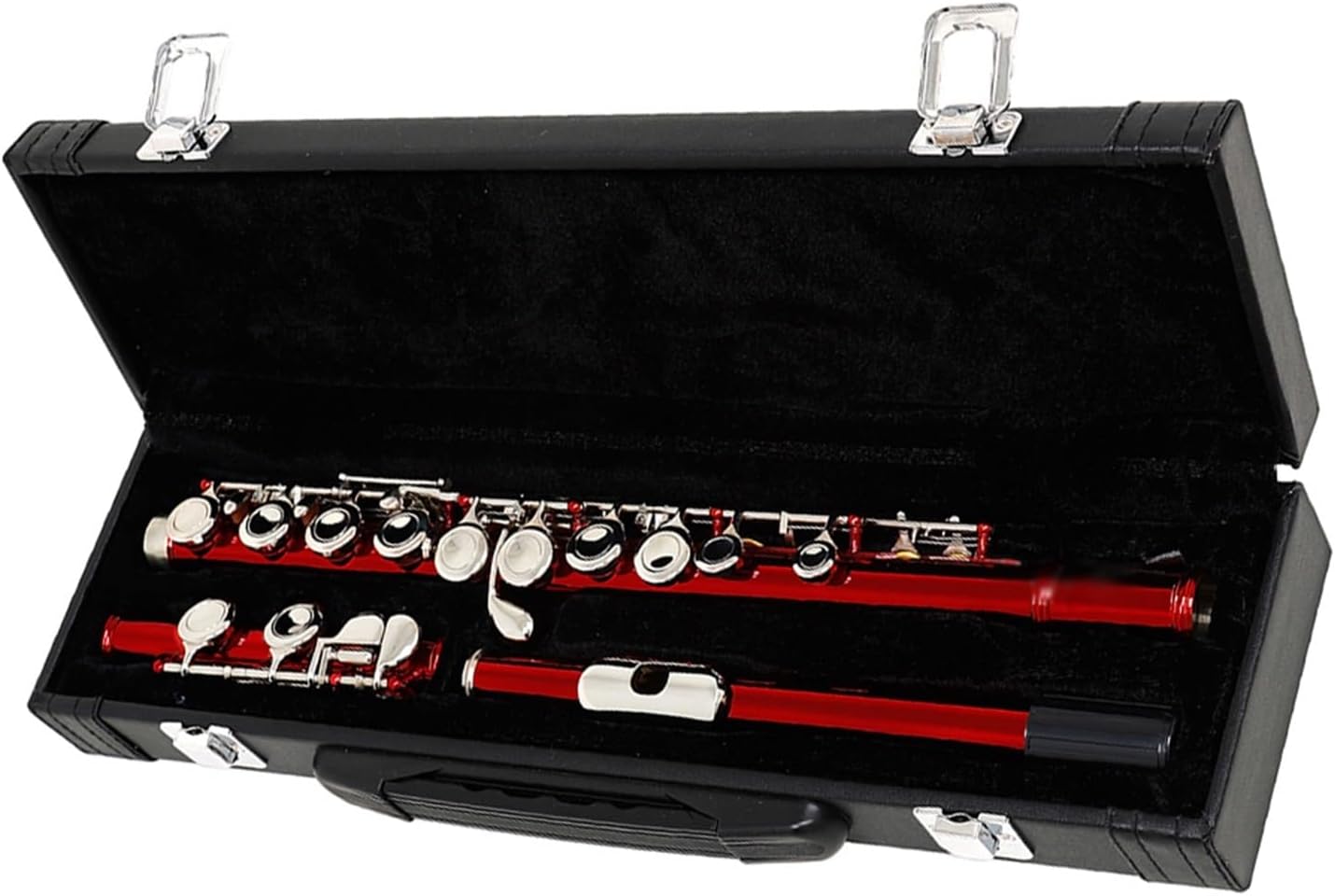 Flute 16 Hole Flute W/E Key Woodwind C Note Nickel Plated Silver Key Cupronickel Flute Flutes Musical Instruments