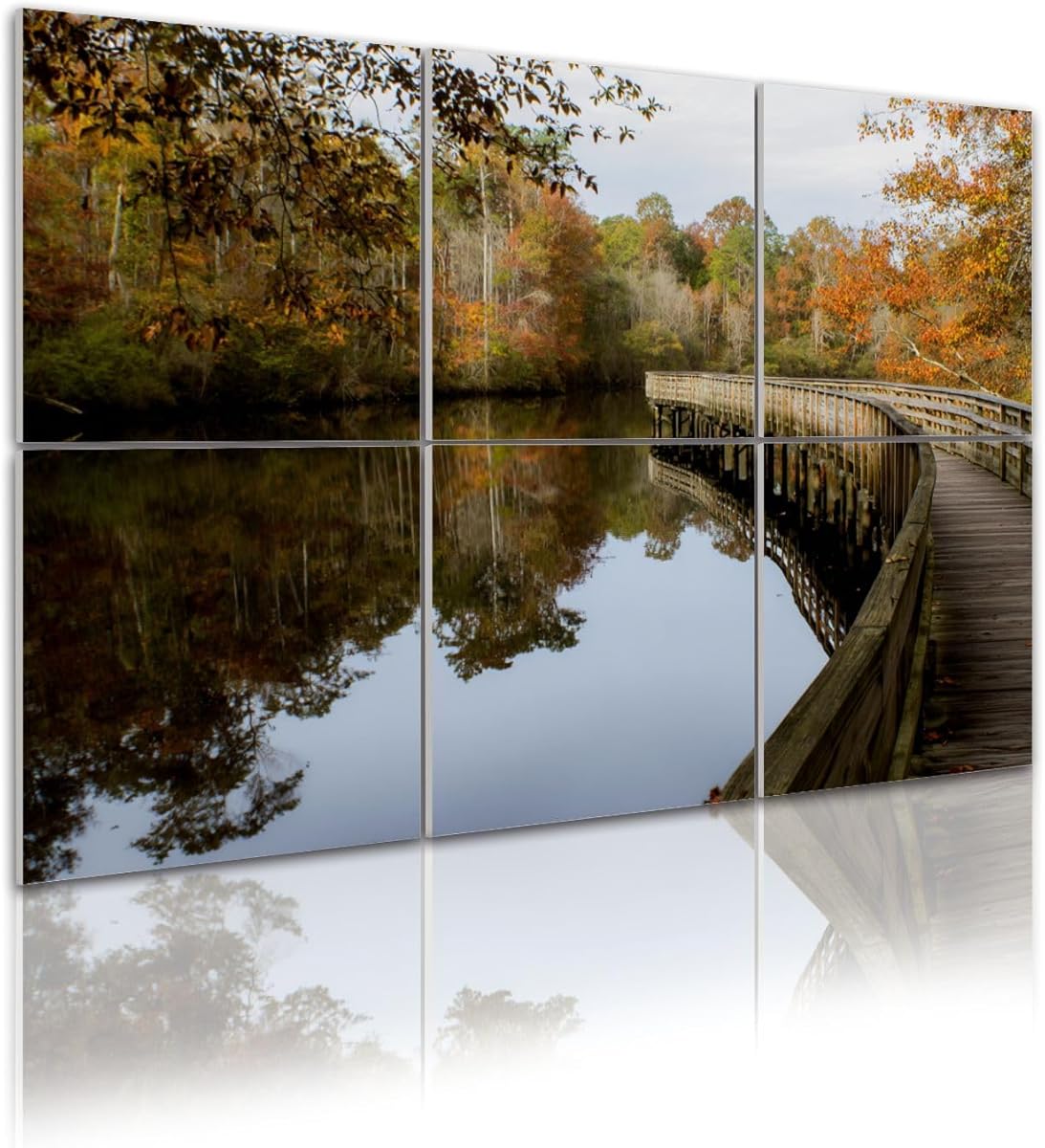 6 Pack Art Acoustic Panels Self Adhesive Boardwalk Lake Maury 48