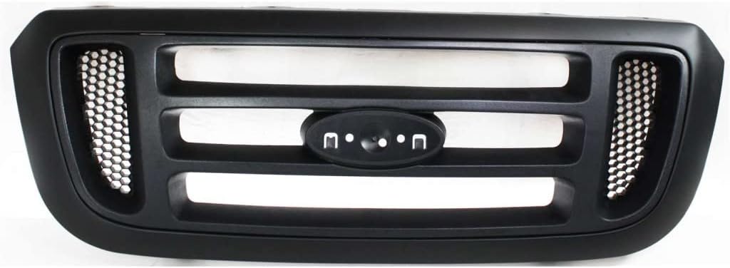 For Ford Ranger Grille Assembly 2004 2005 | Horizontal Bar | Painted Black Shell & Insert | 2WD | XL/XLT/Edge/Tremor Model | FO1200454 | 4L5Z8200GAK