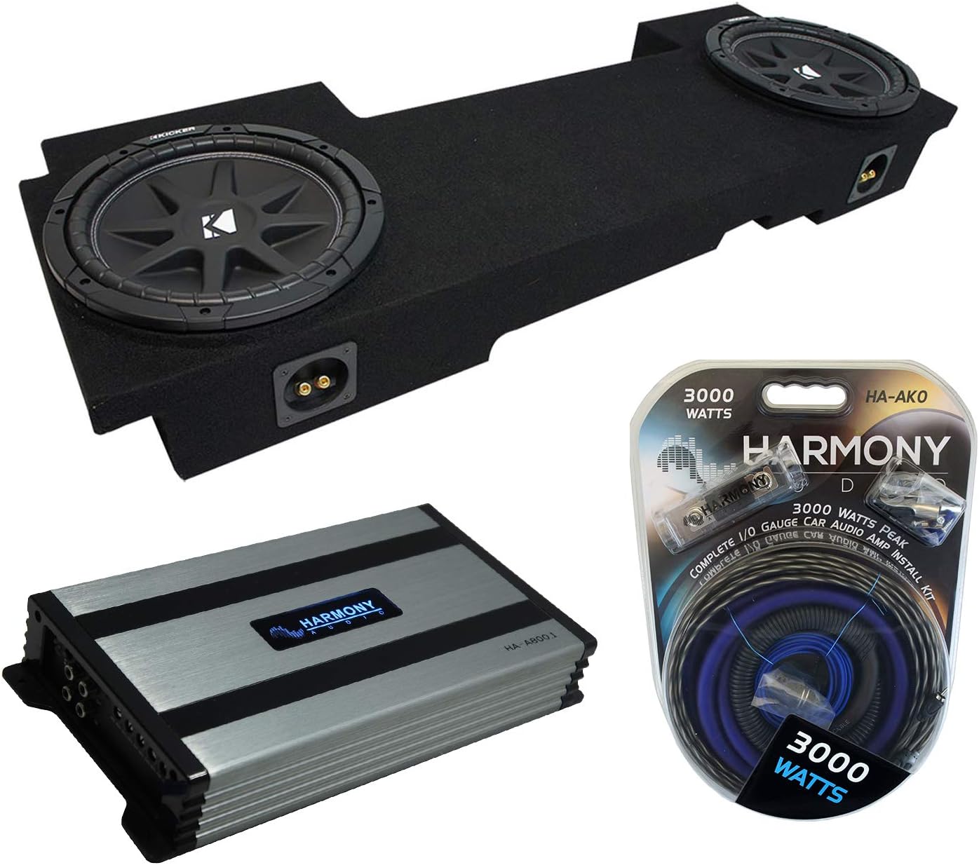 Harmony Audio HA-A400.1 Compatible with Chevy Avalanche 2002-2013 Underseat Car Stereo Class D Mono 1600W Sub Amp, 43C104-N 10