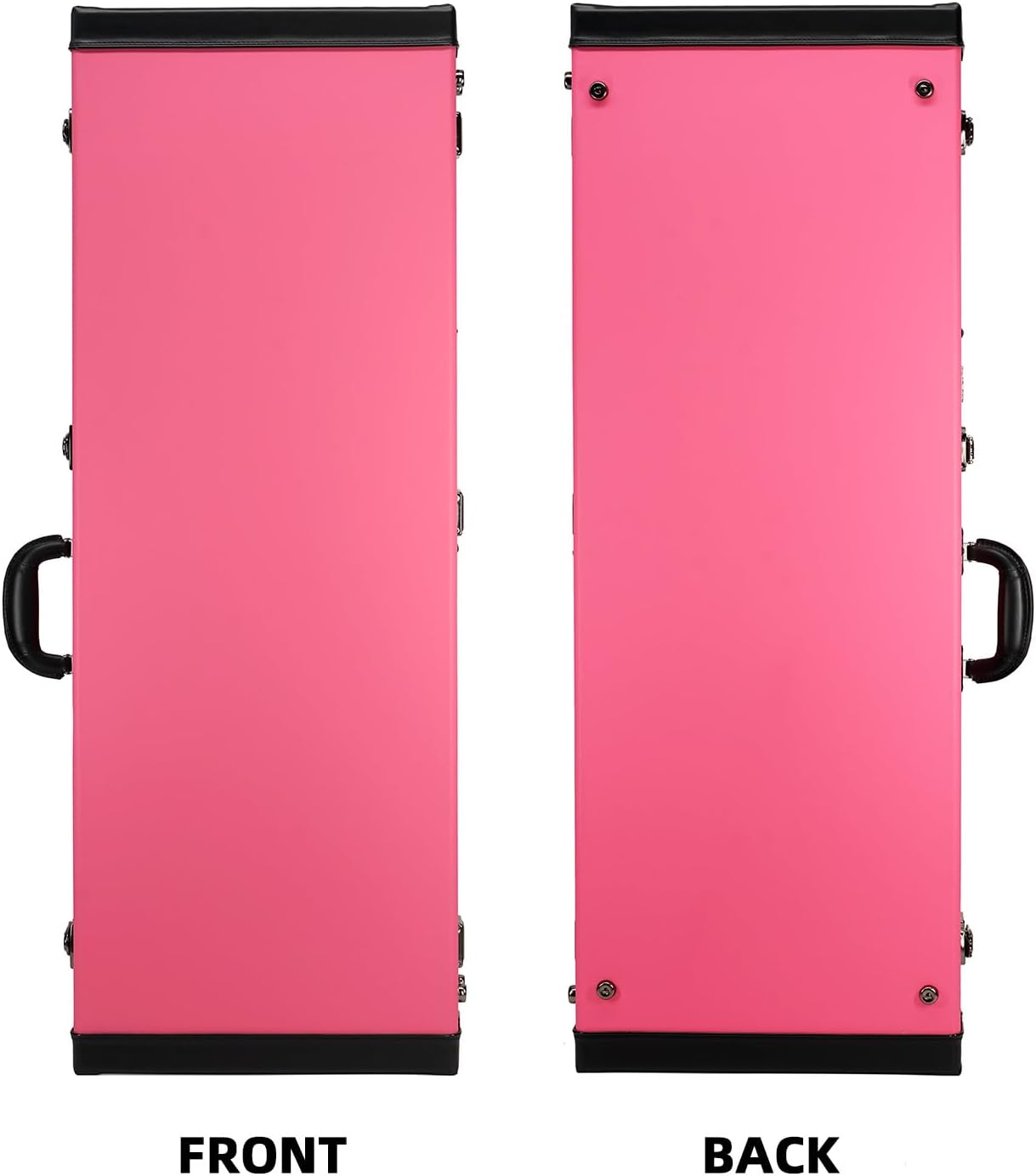 Rm Electric Guitar Hard Shell Case - Portable Square Hardshell for Standard Electric Guitar, Fits Fender Strat/Tele Style (Pink)