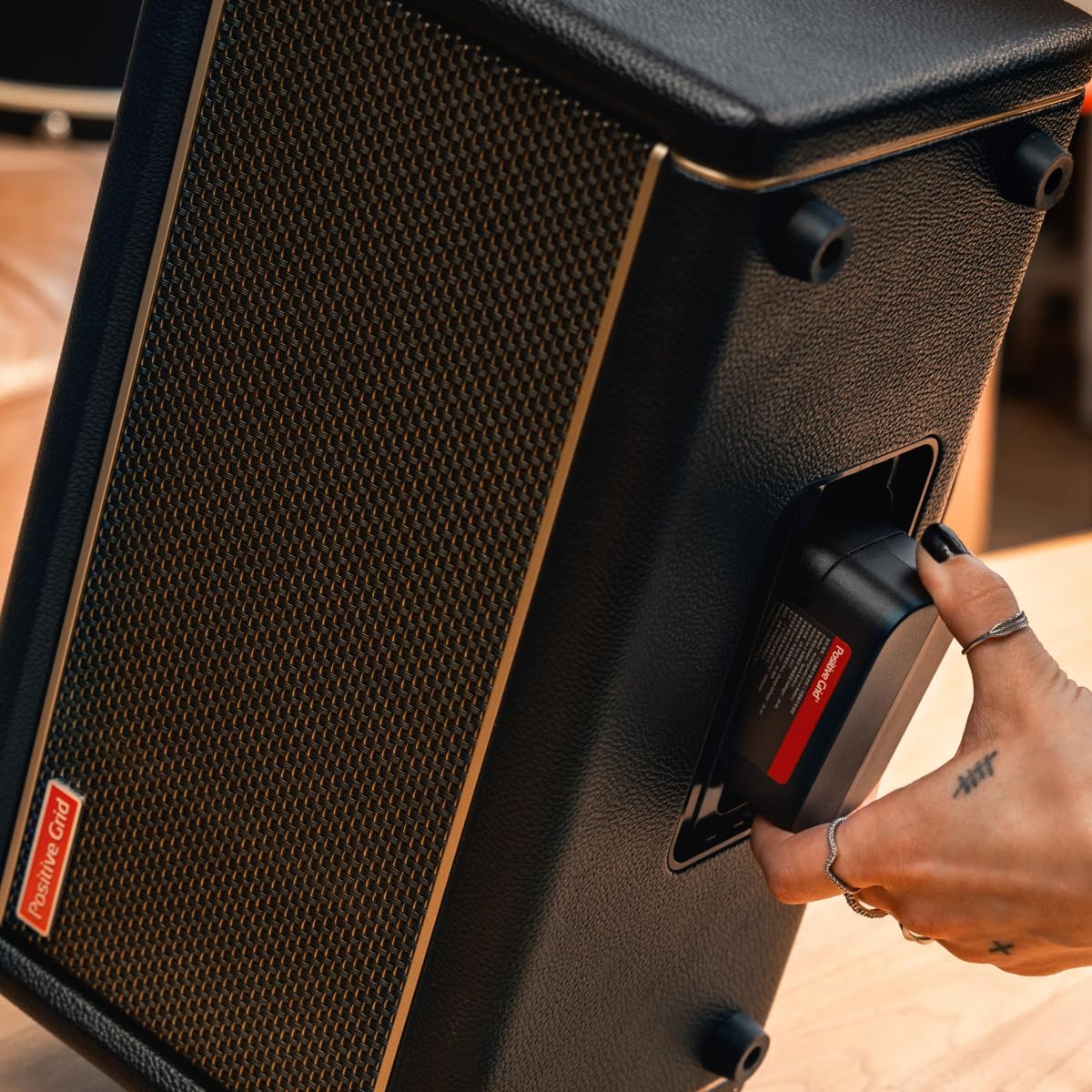Positive Grid Spark 2 + Spark Battery Bundle – 50W Smart Guitar Practice Amp & Bluetooth Speaker with Built-in Looper, AI Features & Smart App for Electric, Acoustic, & Bass Guitar