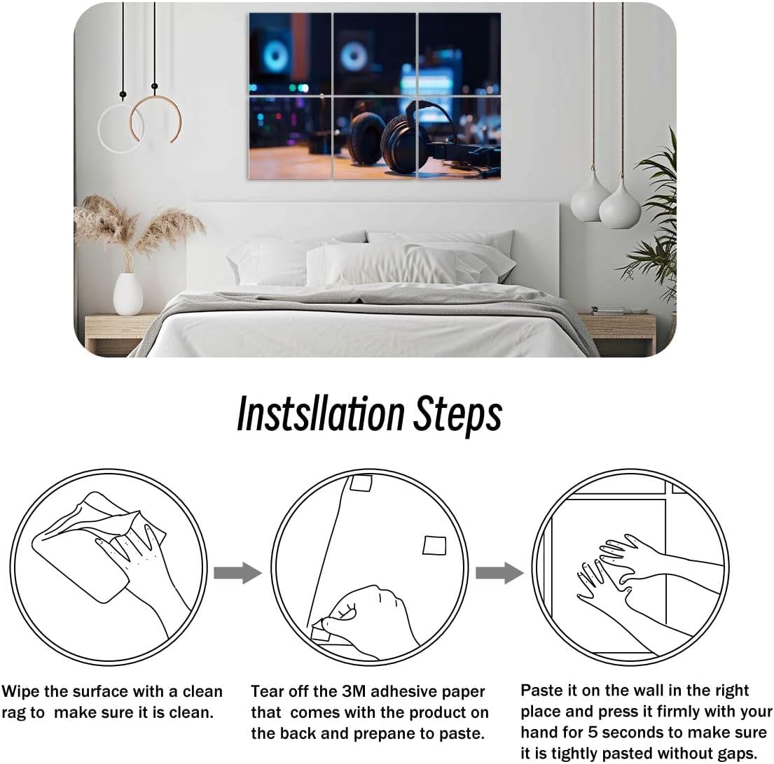 6 Pack Art Acoustic Panels Radio broadcasting station professional equipment Sound Absorbing Panel 48