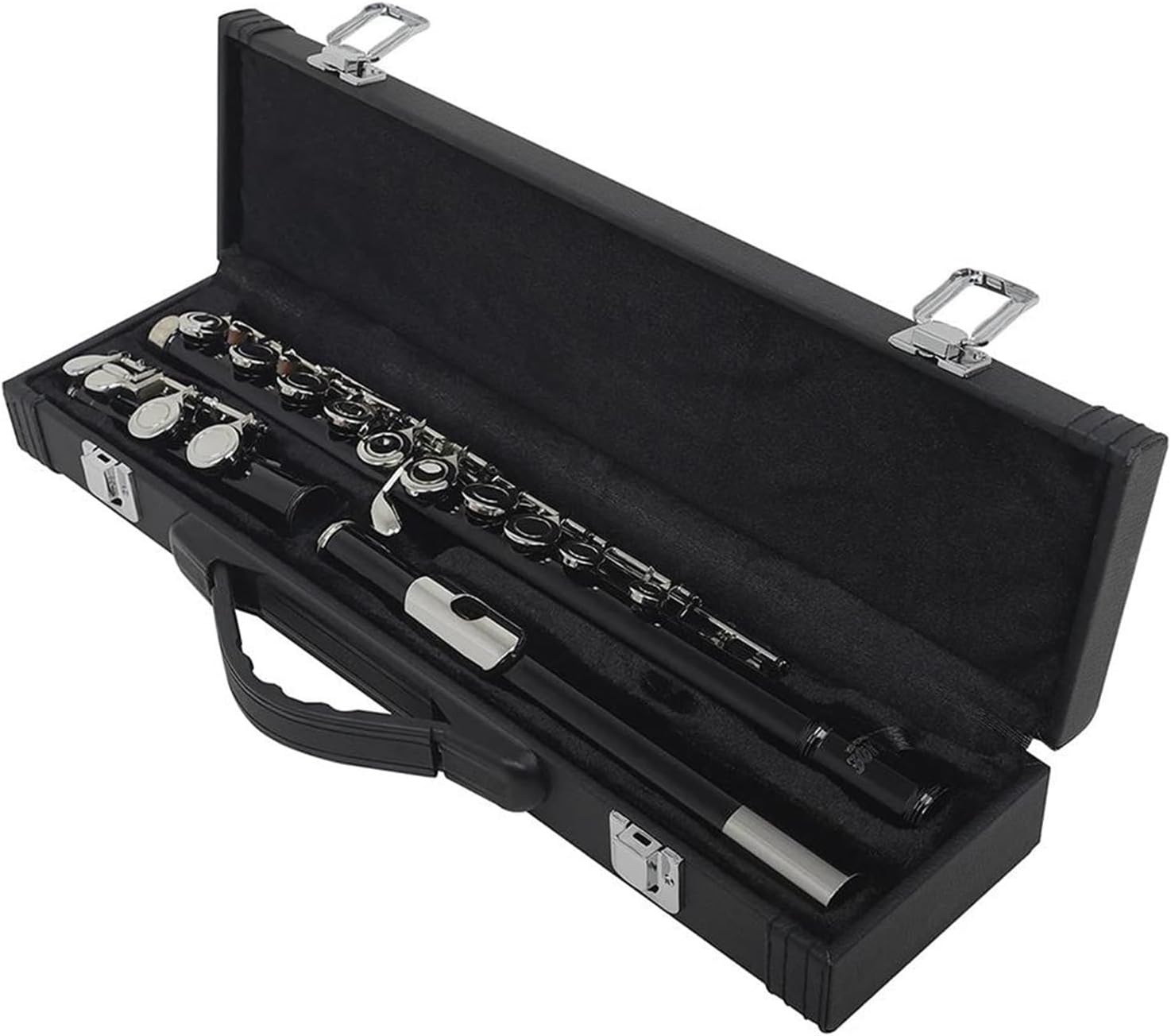 VBDEFRT 16 Hole Flute Woodwind Instrument Black C Key Brass Flute With Leather Box Musical Instrument Accessories