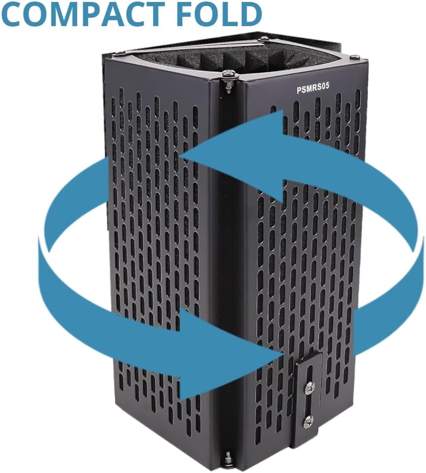 Pyle Studio Microphone Sound Isolation - Enhance Vocals & Singing with 5 Folding Acoustic Panels, Adjustable Depth & Removable Shock Mount - Ideal Podcast Equipment for Singers & Recording