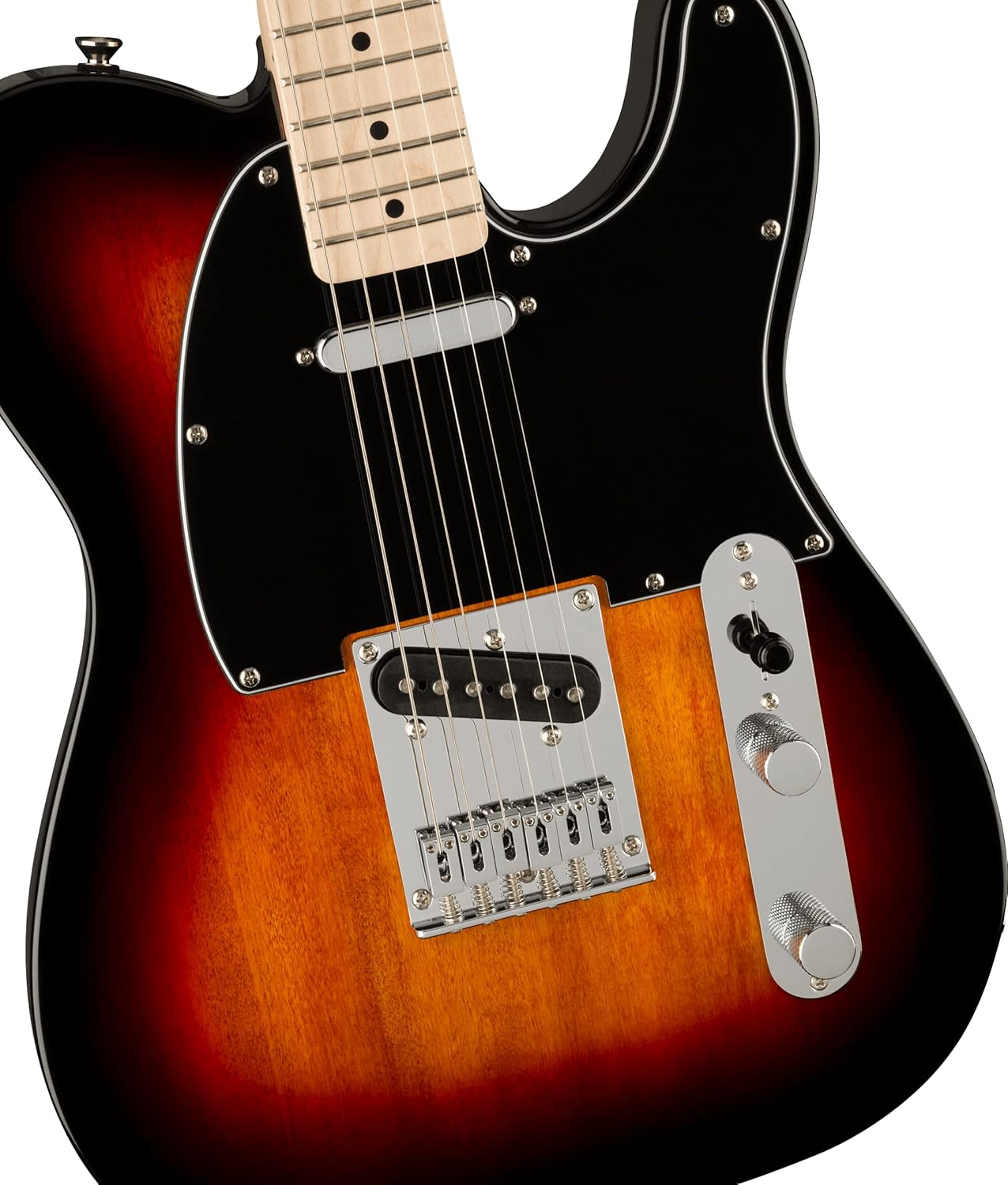 Squier Affinity Series Telecaster Electric Guitar, with 2-Year Warranty, 3-Color Sunburst, Maple Fingerboard