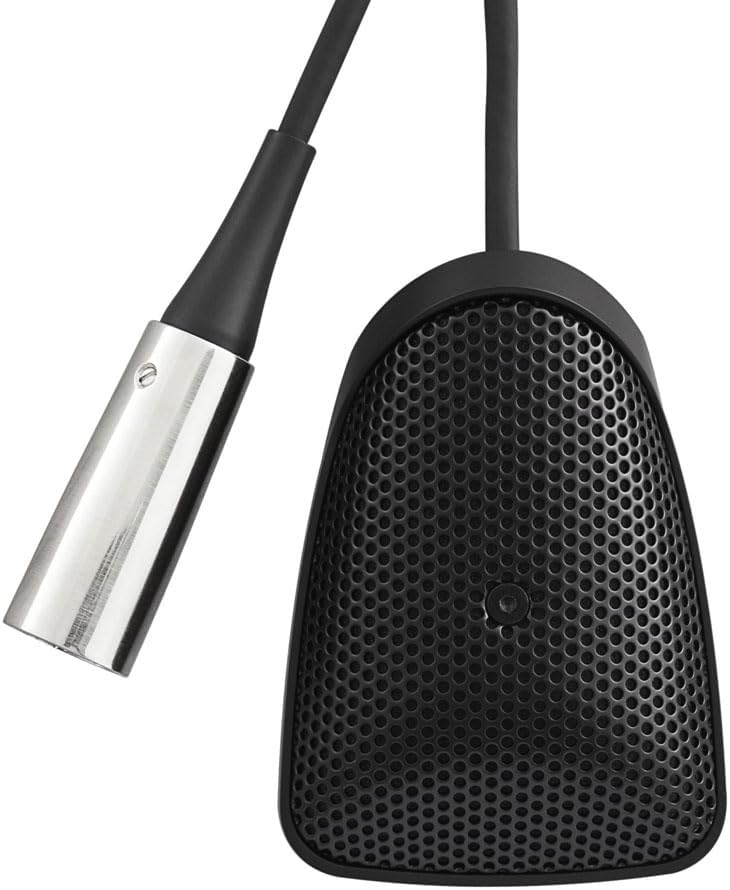 Shure Centraverse CVB Installed Sound Boundary Microphone - Black, Cardioid Condenser Mic, 12-Foot XLR Cable (CVB-B/C)