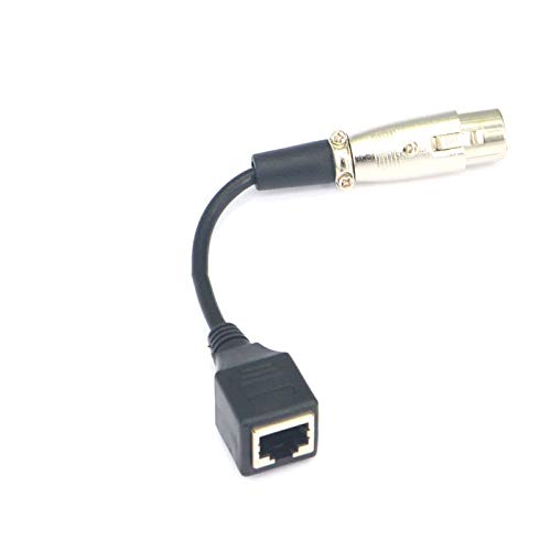 10 Pieces 0.5 feet 3 Pin XLR Female to RJ45 Female Adapter Connector Converter Cable Cord for LED