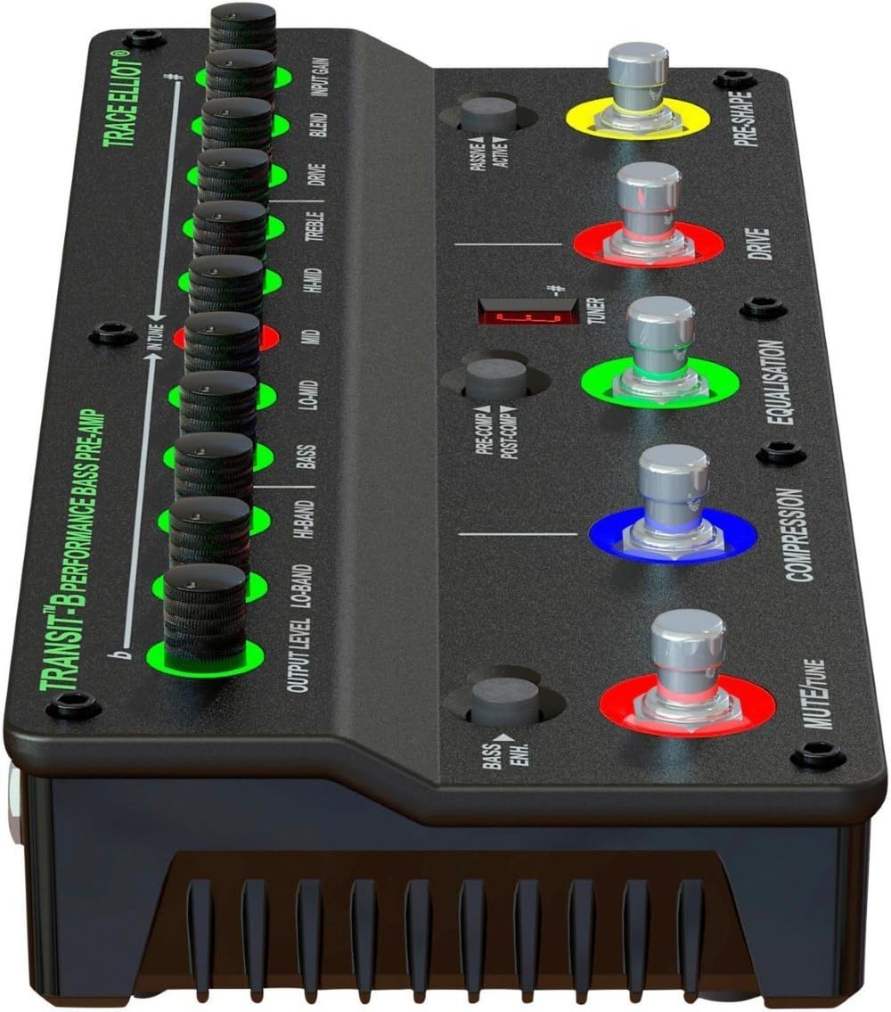 Trace Elliot 03615880 Transit B Bass Guitar Preamp Pedal w/Bag, Geartree Cloth,