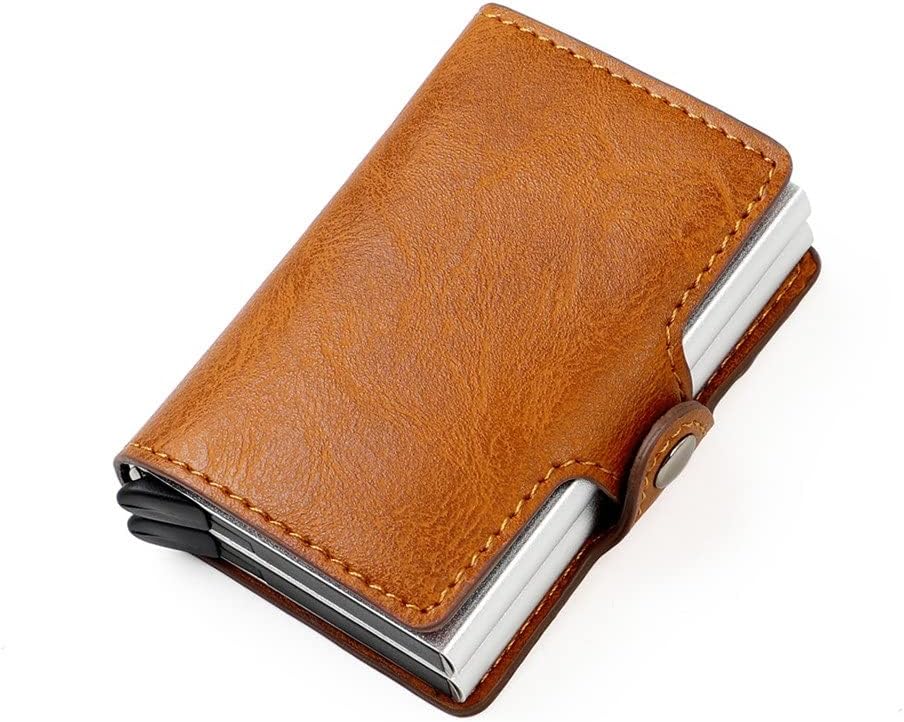 JSEIAJB Anti-theft Brush Aluminum Box Card Case Holder Men And Women U.S. Dollars Wallet(D)