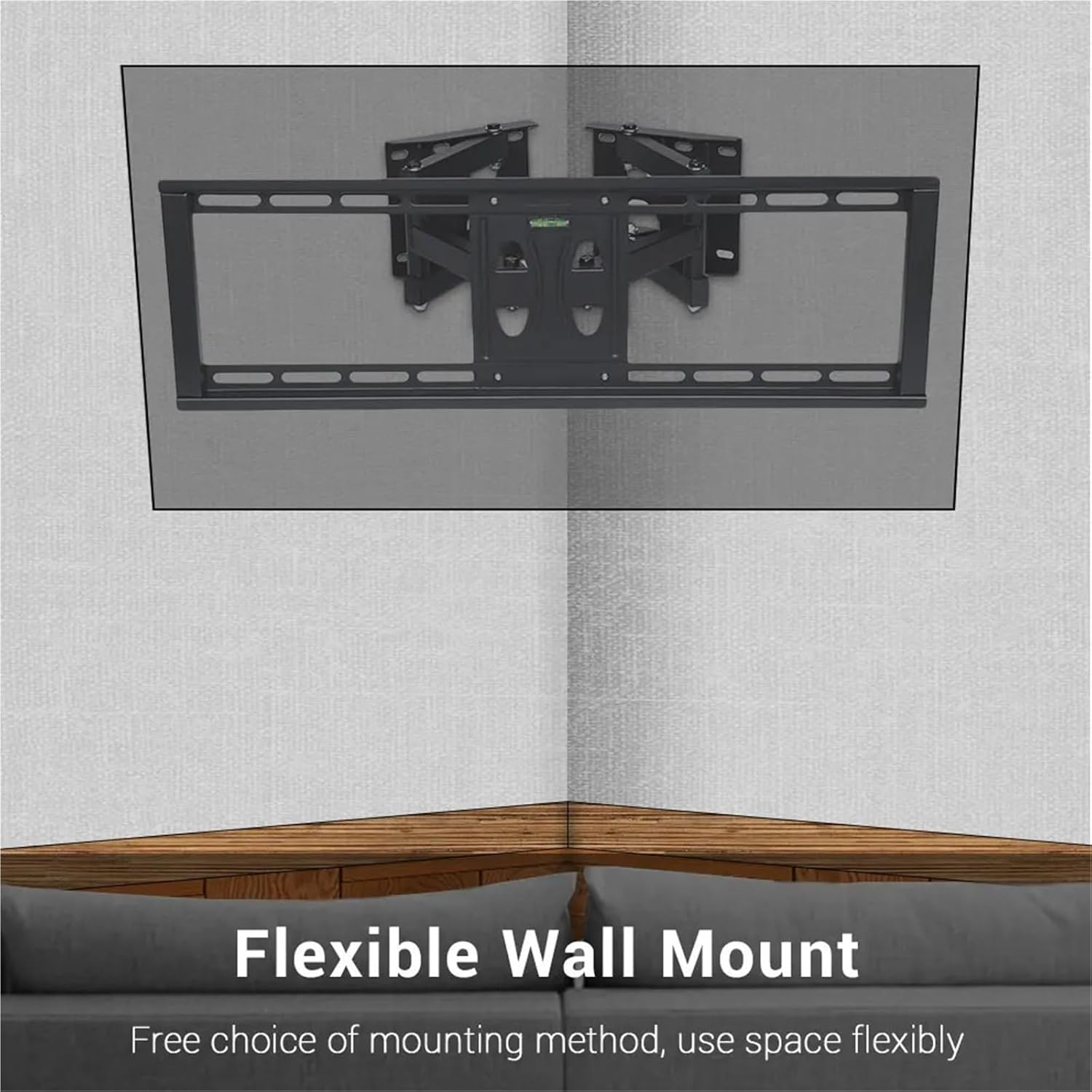 Corner TV Wall Mount Tilt and Swivel TV Bracket Full Motion TV Mount Holders for 32-65 inch LCD LED Plasma Flat Screens