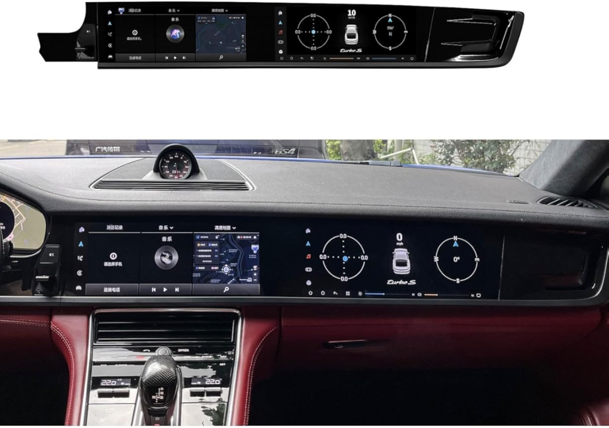 8 Core 8+256G Dual Screen Car Stereo for Porsche Paramera 2017-2023, 12.3