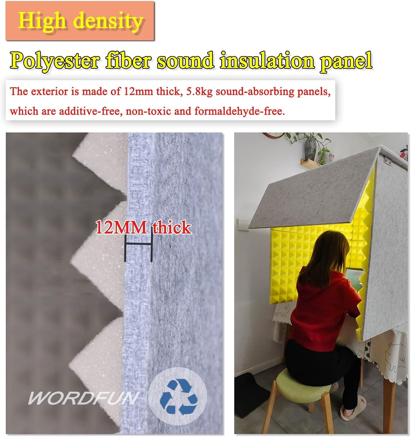 Home Studio Soundproof Room, Portable Recording Studio, Recording Studio Equipment, Sound Absorbing Enclosure (Green)