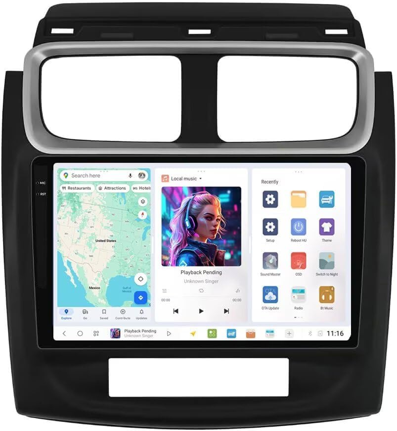 DUDUAUTO DUDU7 Car Stereo for Dodge Avenger 2011 2012 2013 2014, Biorunn Android 13 Radio 9.5 Inch 2K QLED Dual Band GPS Car-Play Android Auto Navi Head Unit 12GB RAM 256GB ROM