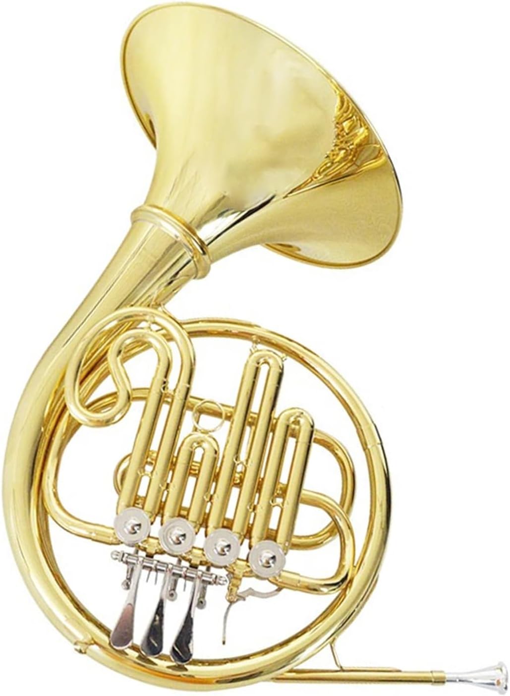B flat 4 key single row French horn suitable for beginners