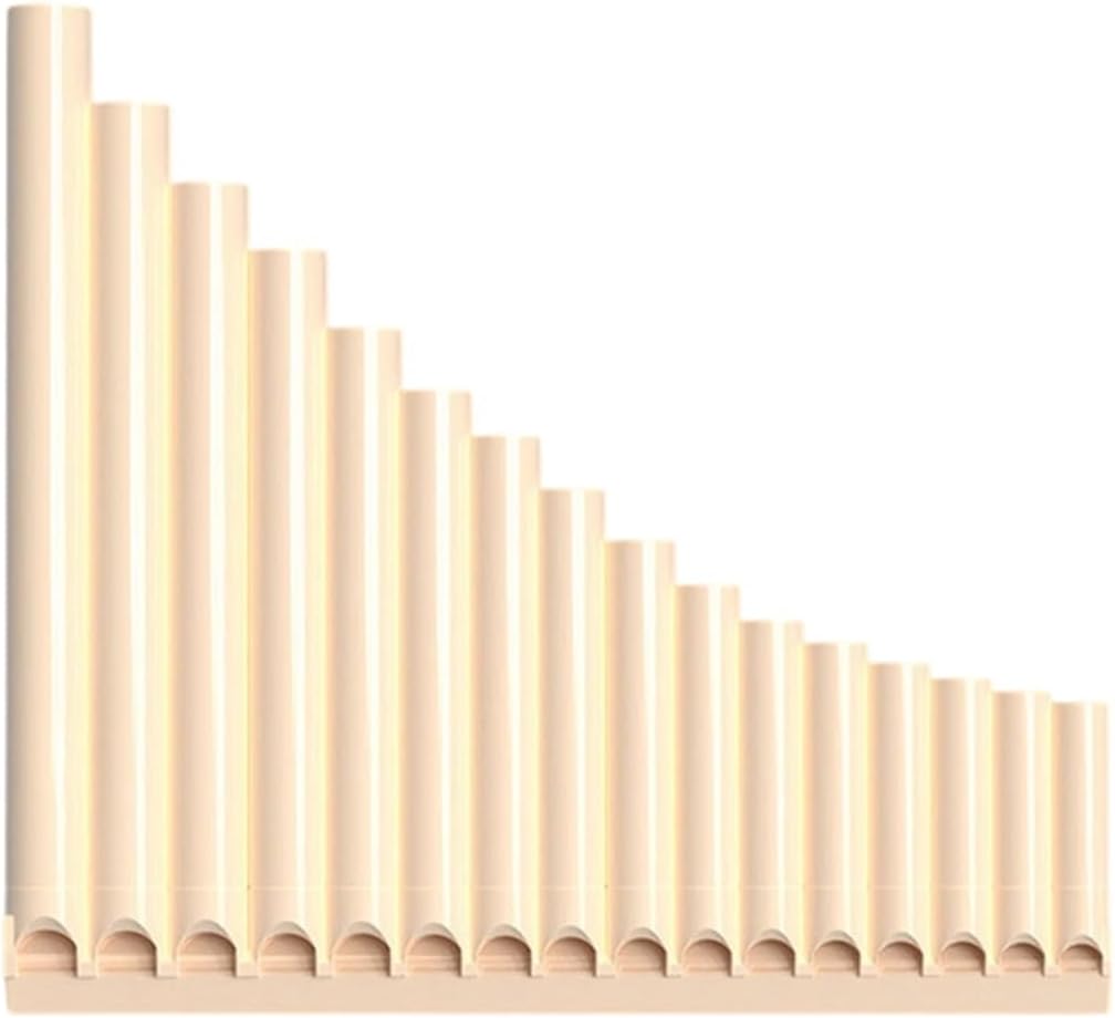 25 Pipe C Key Pan Flute 16 Or 18 Pipe Panpipe For Beginners Easy To Learn And Teach Wind Instruments(16 off white)