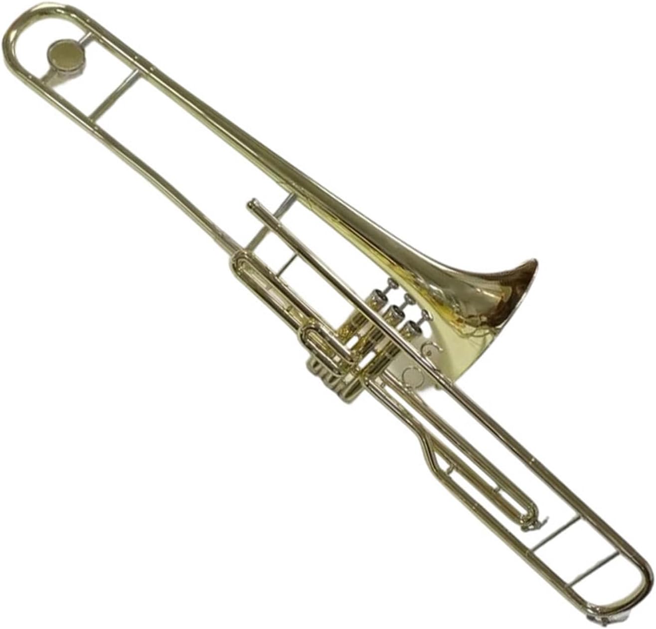 Adult Trombone Instrument Gold Lacquer C Key Piston Valve Trombone Beginner Instrument