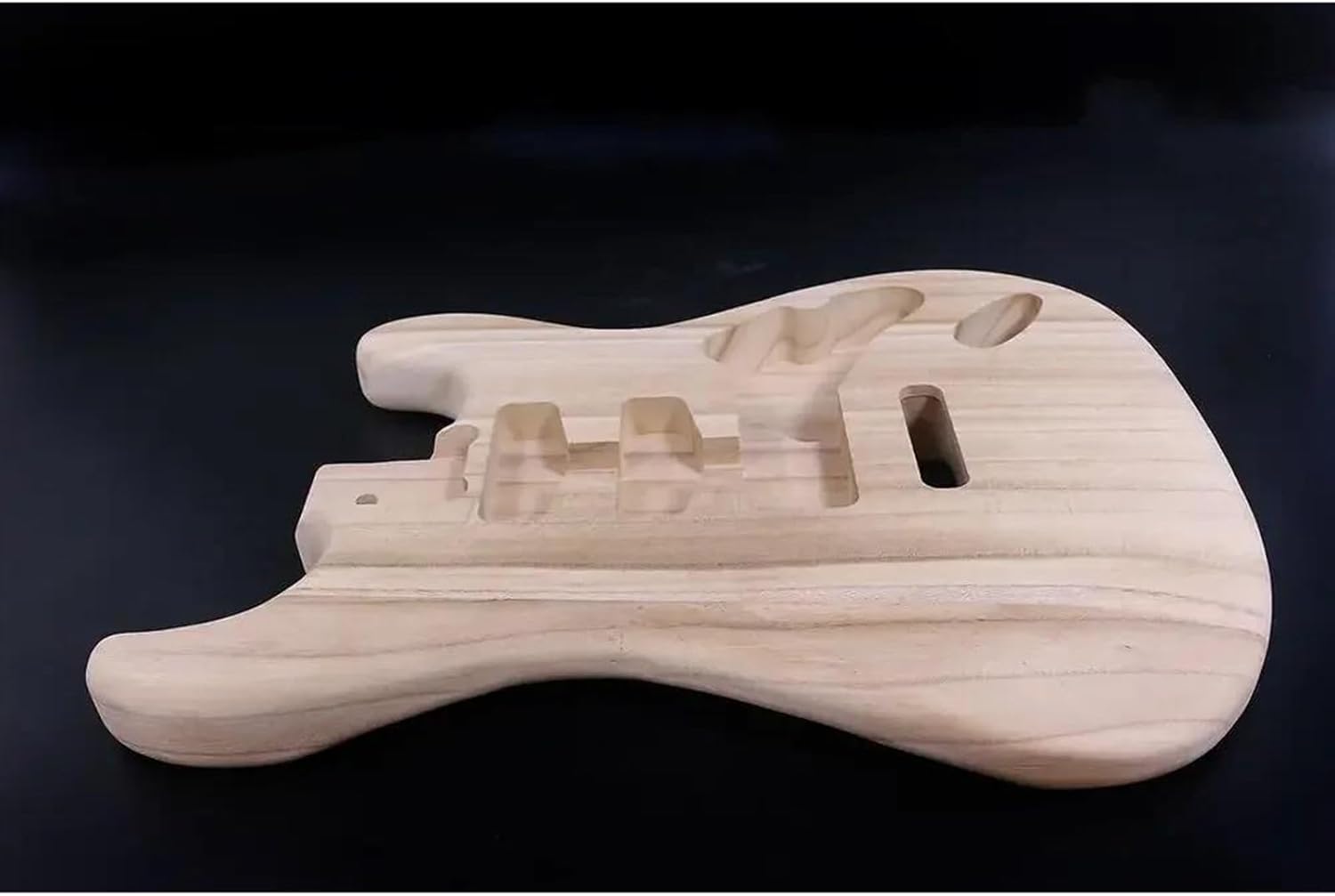 Guitar Body Guitar Replacement Parts Electric Guitar Body Paulownia Wood SSH Unfinished Guitar Bodies Drilled For DIY Guitar Amateur
