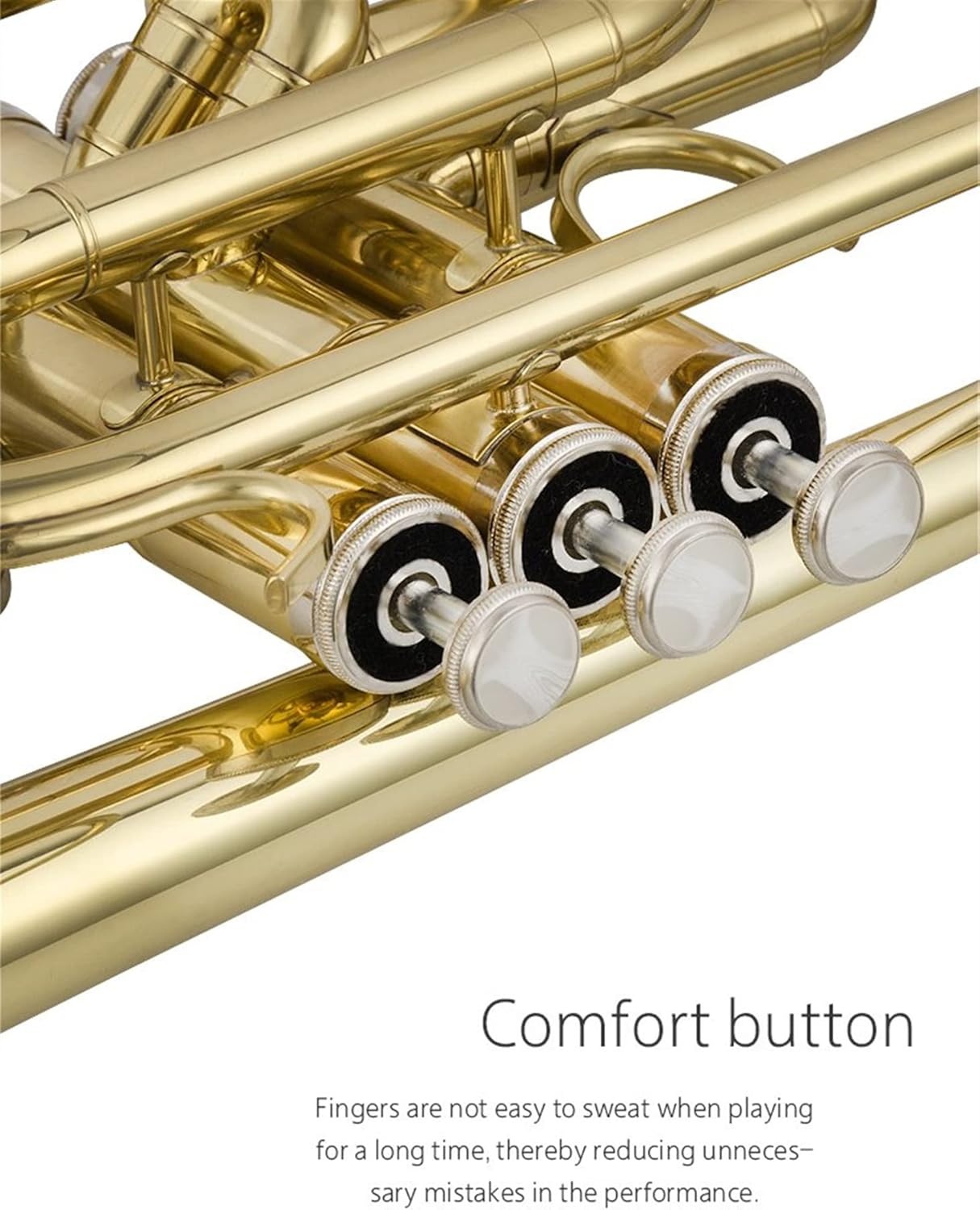 Trumpets Beginner Trumpet Cornet Musical Instrument Professional Brass Tube Body B Flat Lacquered Gold Cornet Comes with an Outer Box Set Trumpet Set