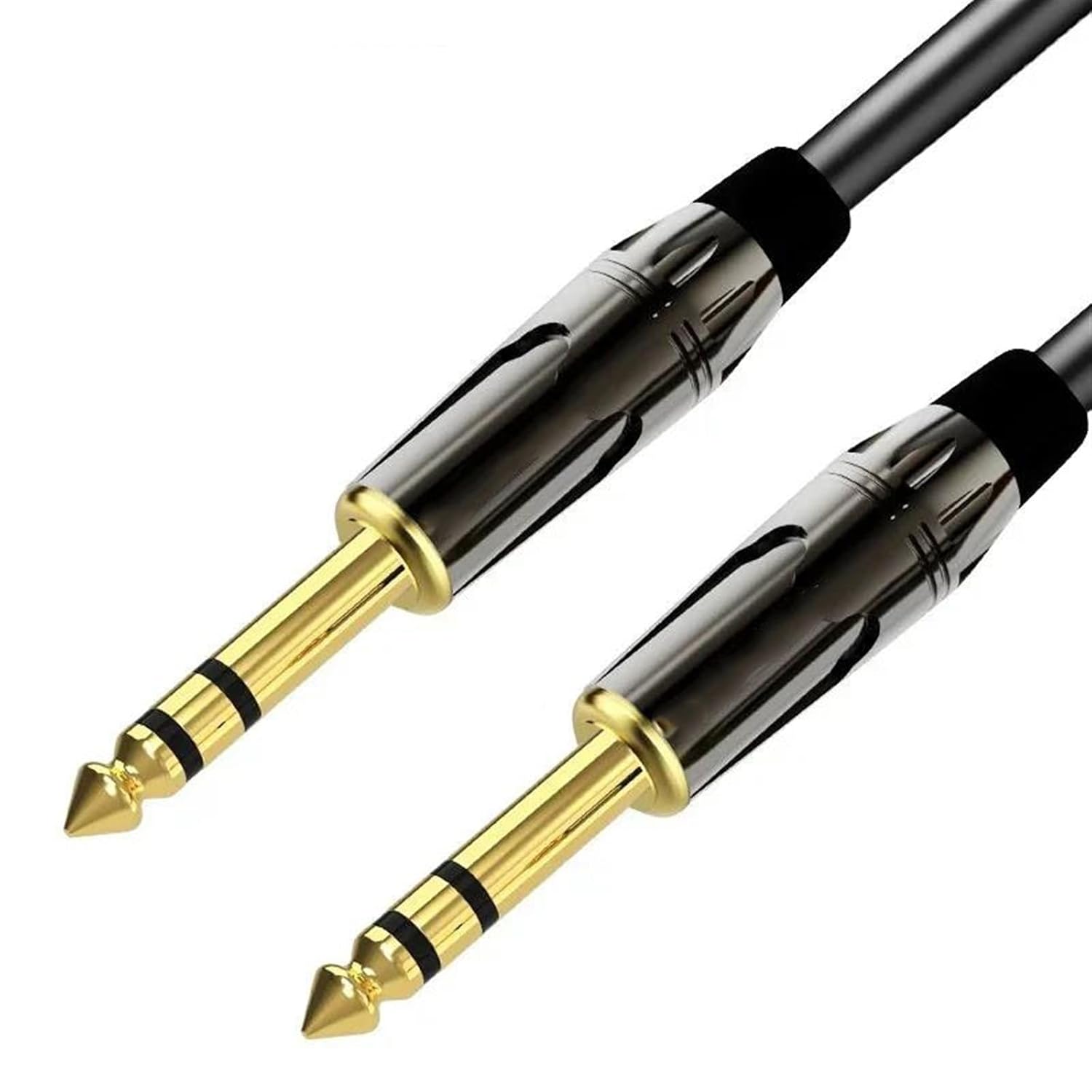 TSTS Guitar Audio Cable Cable 6.35mm to 6.35mm Male-Male Balanced Cable Suitable for Electric Guitar Amp Mixer Speaker 1/4 Inch Cords(TRS,15m)