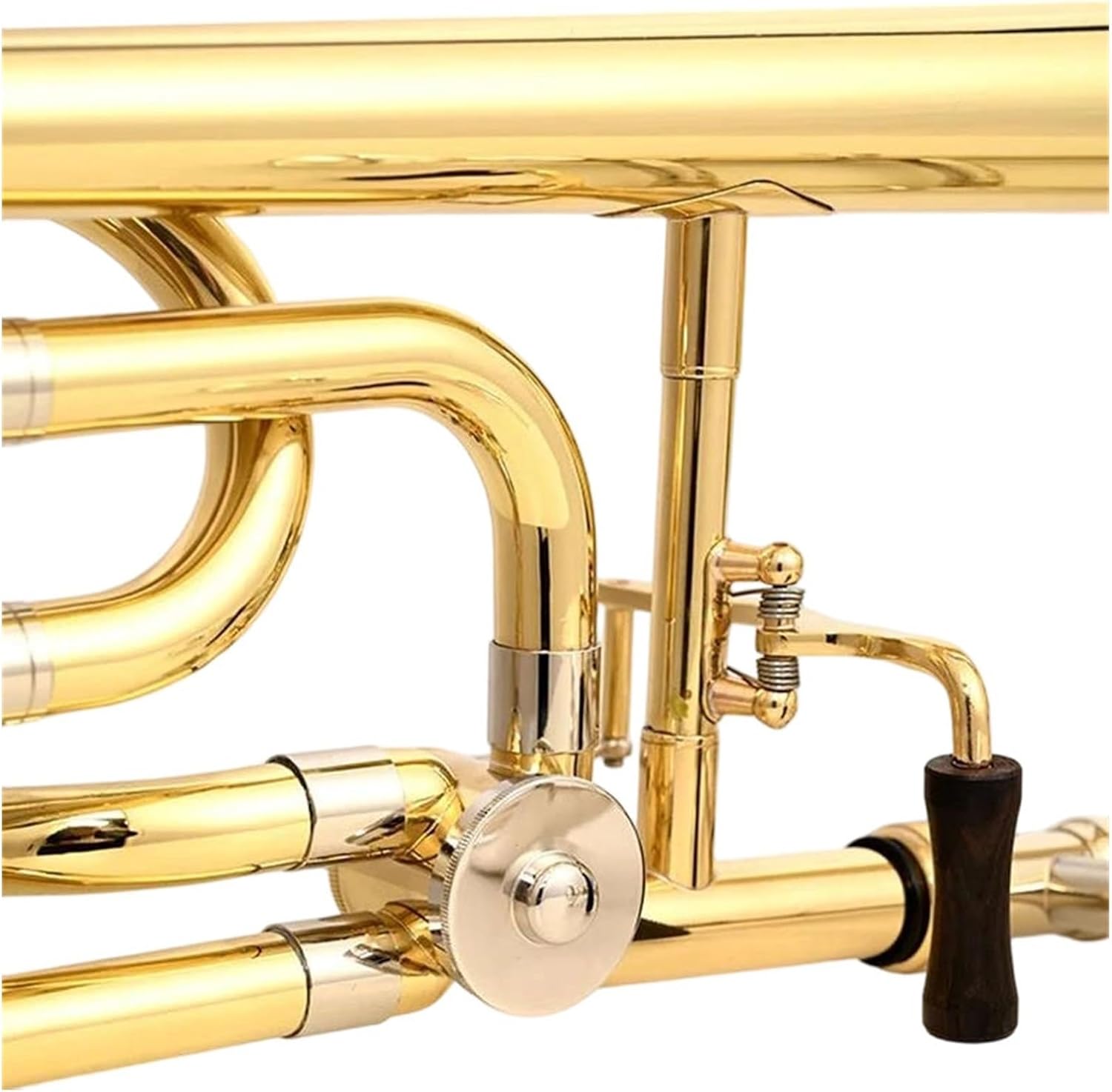 Adult Trombone Instrument Professionally Tuned Bass Trombone Bb Lacquered Gold Brass Instrument With Canvas Storage Box