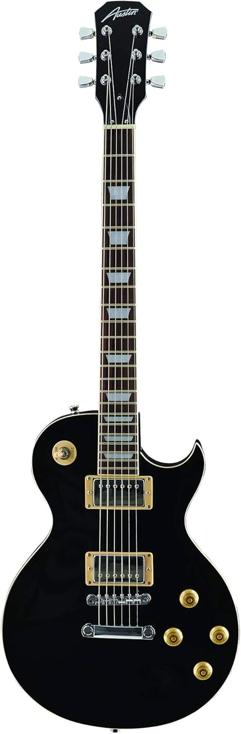 Austin 6 String Acoustic Bass Guitar, Right (AS6PROBK)