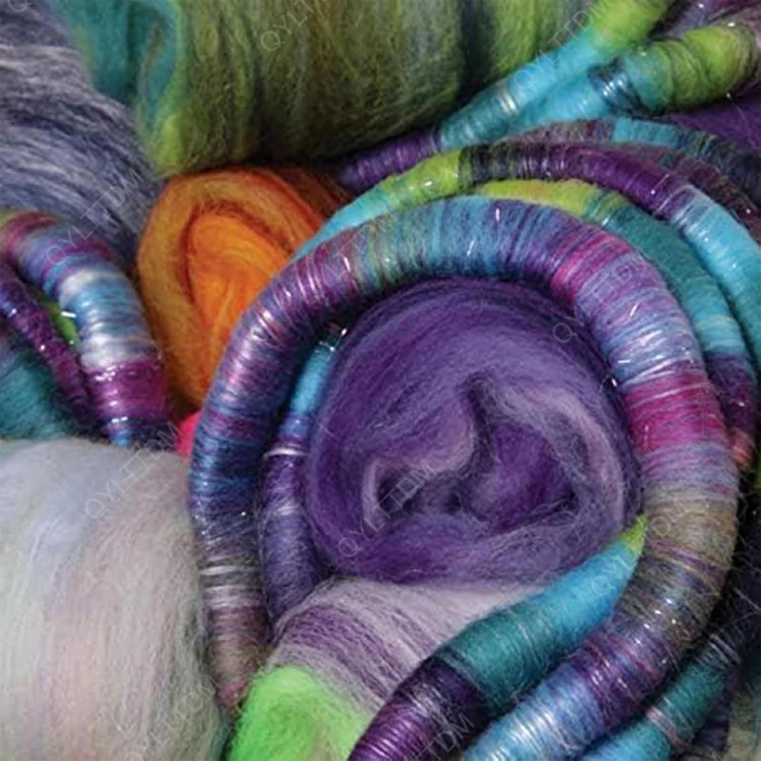 Wool Blending Board Carding Brush Set, DIY Manual Wool Felt Machine, 45*43*25 cm Fiber Blending Board, with Roller and Nylon Bearings, Wool Fiber Drum Carding Machine, for Mix Colors, Organize Wool