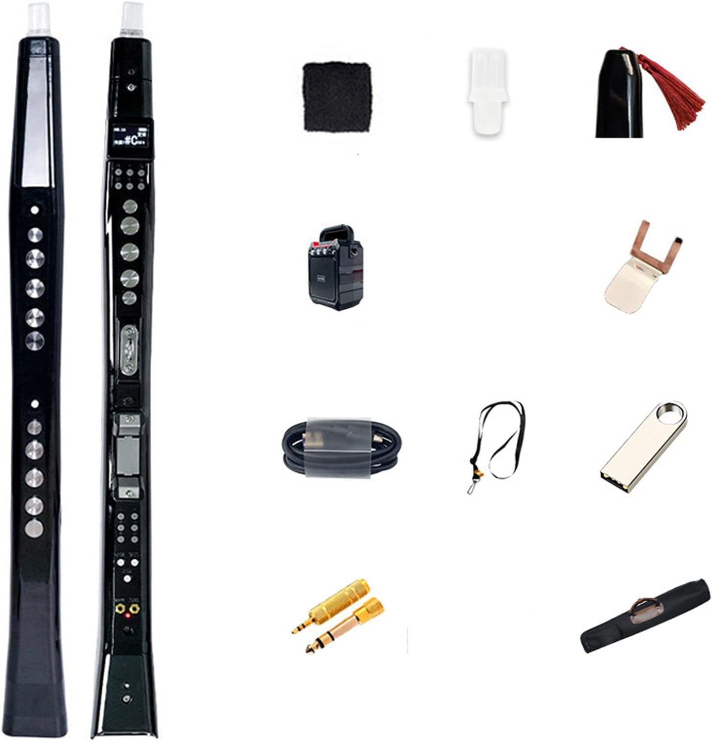 Sax Beginners Kit Electric Wind Instrument, Electric Saxophone, Electronic Cucurbit, Suitable for Beginners Wind Instrument (Color : 1)