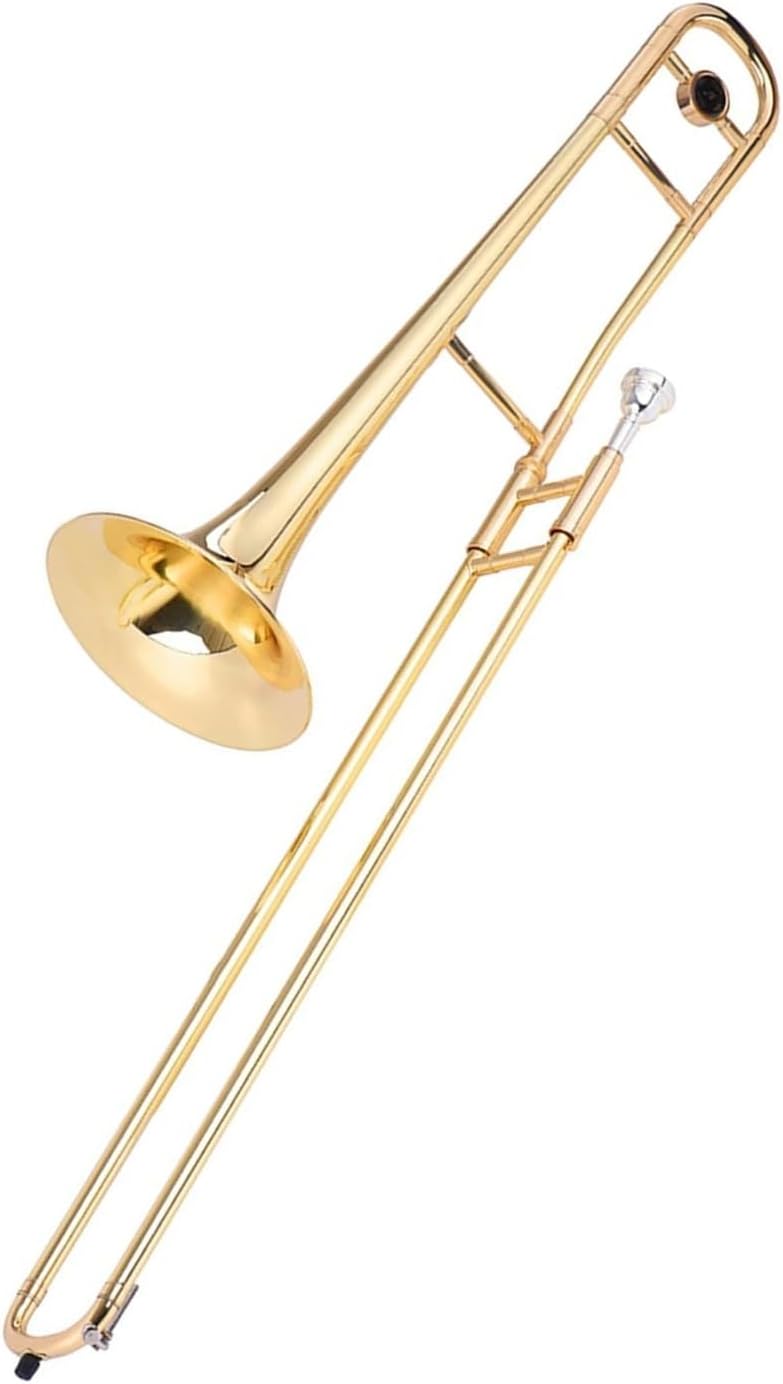 Professionals euphonium Alto Trombone Brass Gold Lacquer Bb Tone B Flat Wind Instrument With Cupronickel Mouthpiece Stick Case