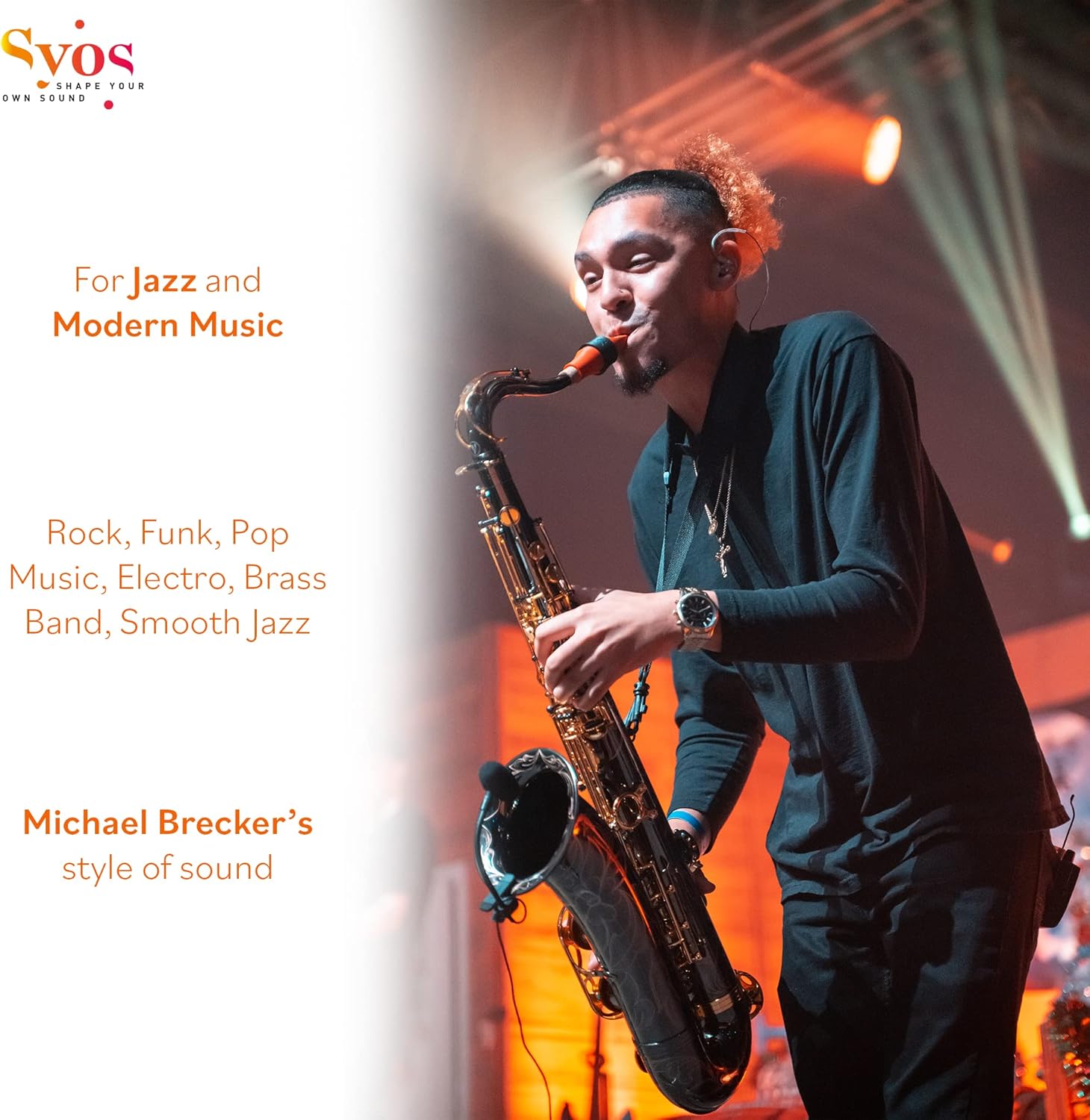 Syos Tenor Saxophone Mouthpiece, Spark Model, 7 Tip Opening, Carmine Red, Improve the Sound of your Sax with this Easy-To-Play, Bright and Powerful Tenor Sax Mouthpiece