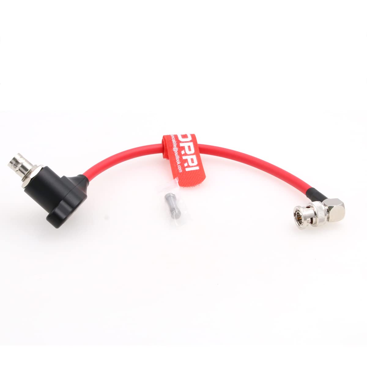 12G SDI Protector Cable Galvanic-Isolators Right Angle BNC Male to Right Angle BNC Female for ARRI Mini,RED Komodo (Red, 20CM)