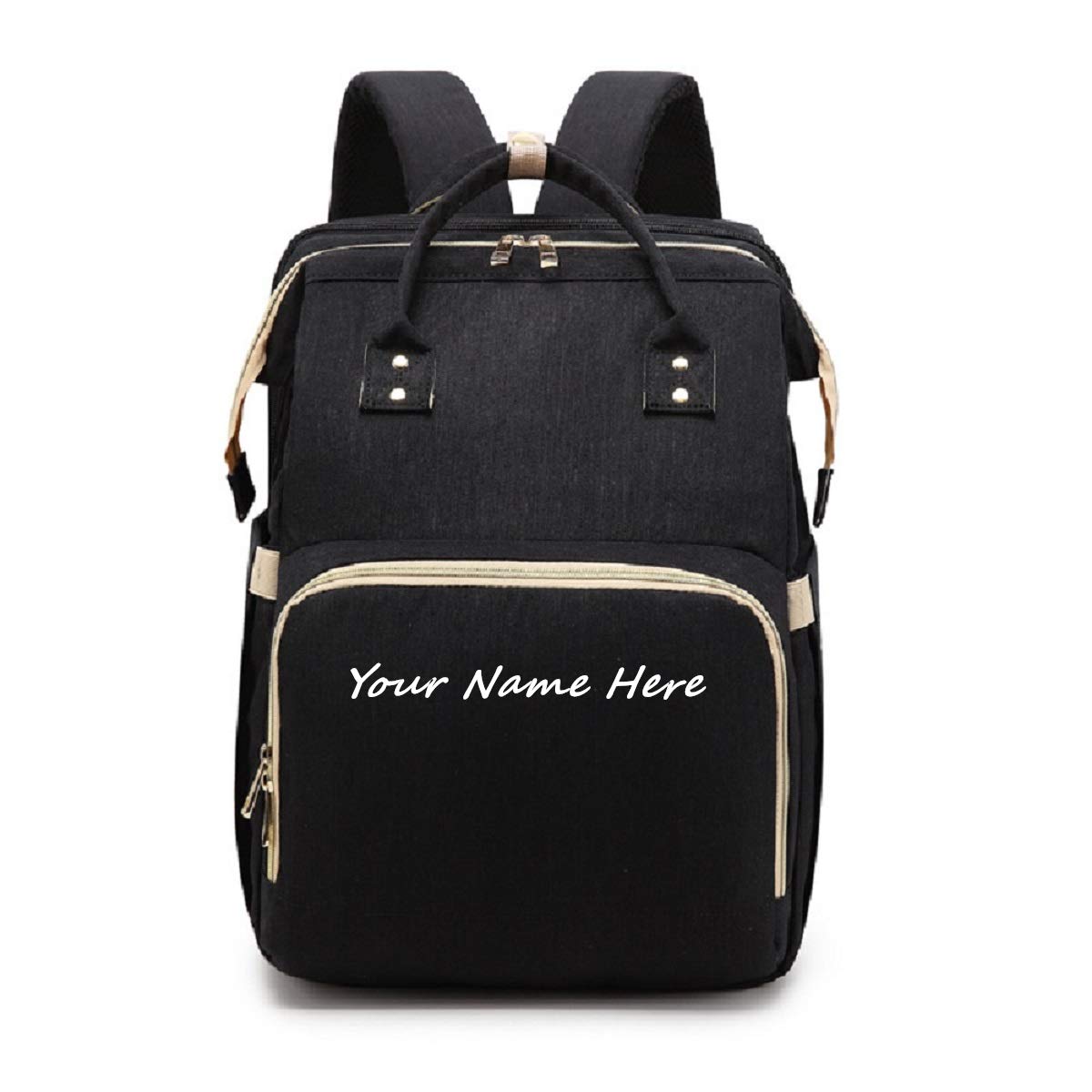 Personalized Diaper Bag with Name Embroidered Mommy Bag Backpack X-Large Foldable Stretchable