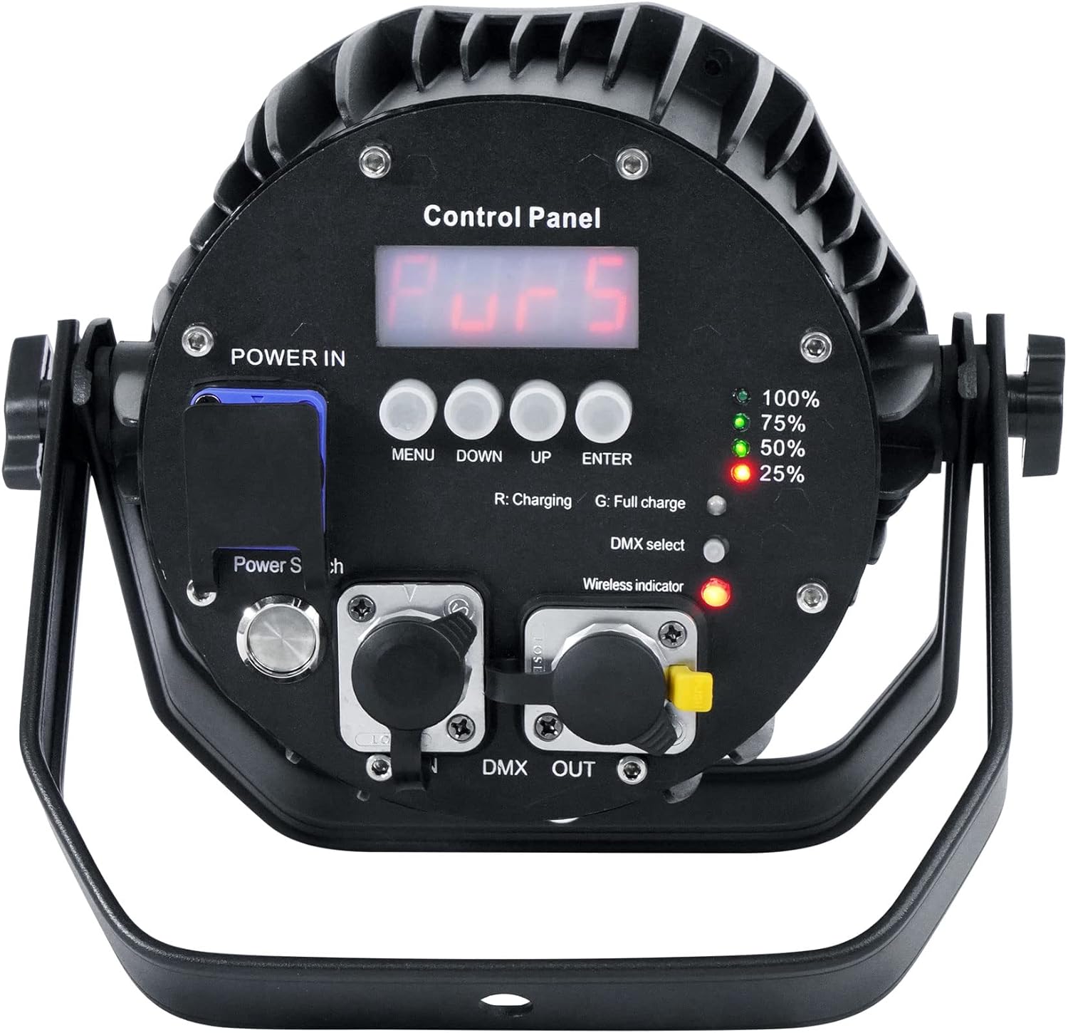 Rockville Best PAR H2O Bundle: (4) IPX54 Water Resistant RGBWA+UV Indoor/Outdoor Battery Par Lights, (2) RLB40 Padded Bags, ROCKFORCE W2 192-Channel Wireless DMX Lighting Controller, 7-Items