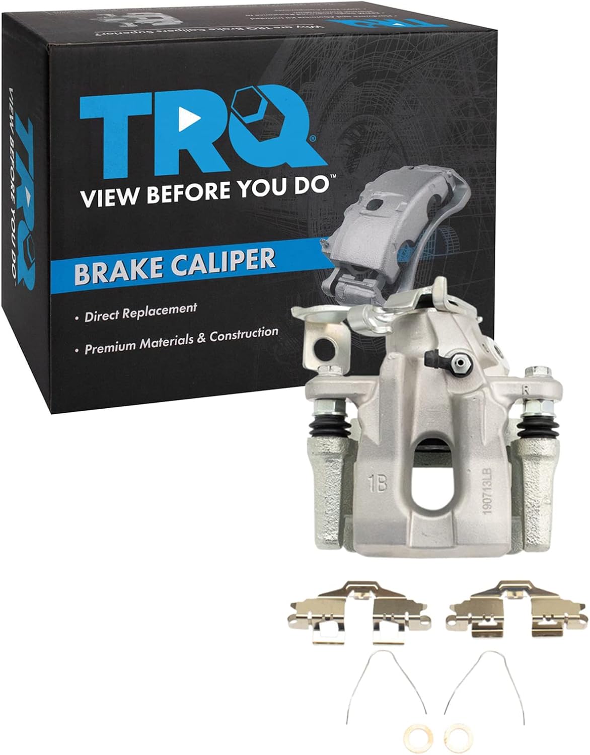 TRQ Rear Right Brake Caliper w/Bracket Passenger Side Compatible with 2008-2015 Scion xB