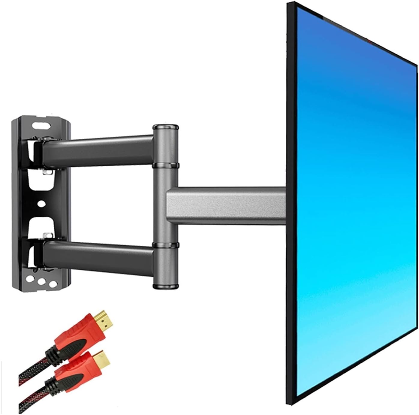 TV Wall Mount Bracket for 26 50 Inch LCD Flat Screen 90° Swivel Supports Up to 40kg Easy in Tion Adjustable Tilt Universal Compatibility