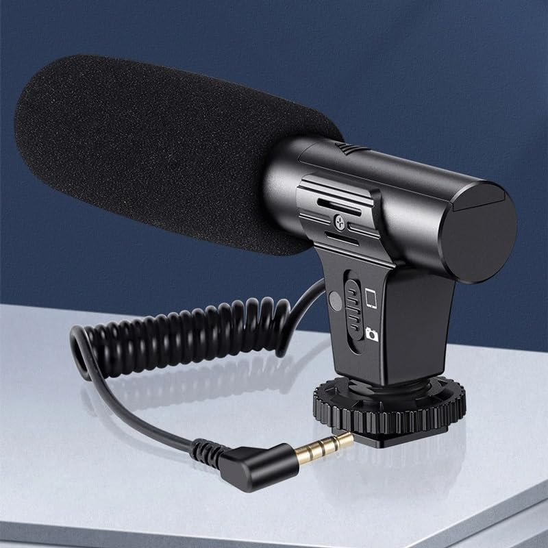 Video Recording Microphone Cable Plug and Play for Phone SLR Camera for Vlog Interview Podcast Microfone (D As Shown) (D As Shown)