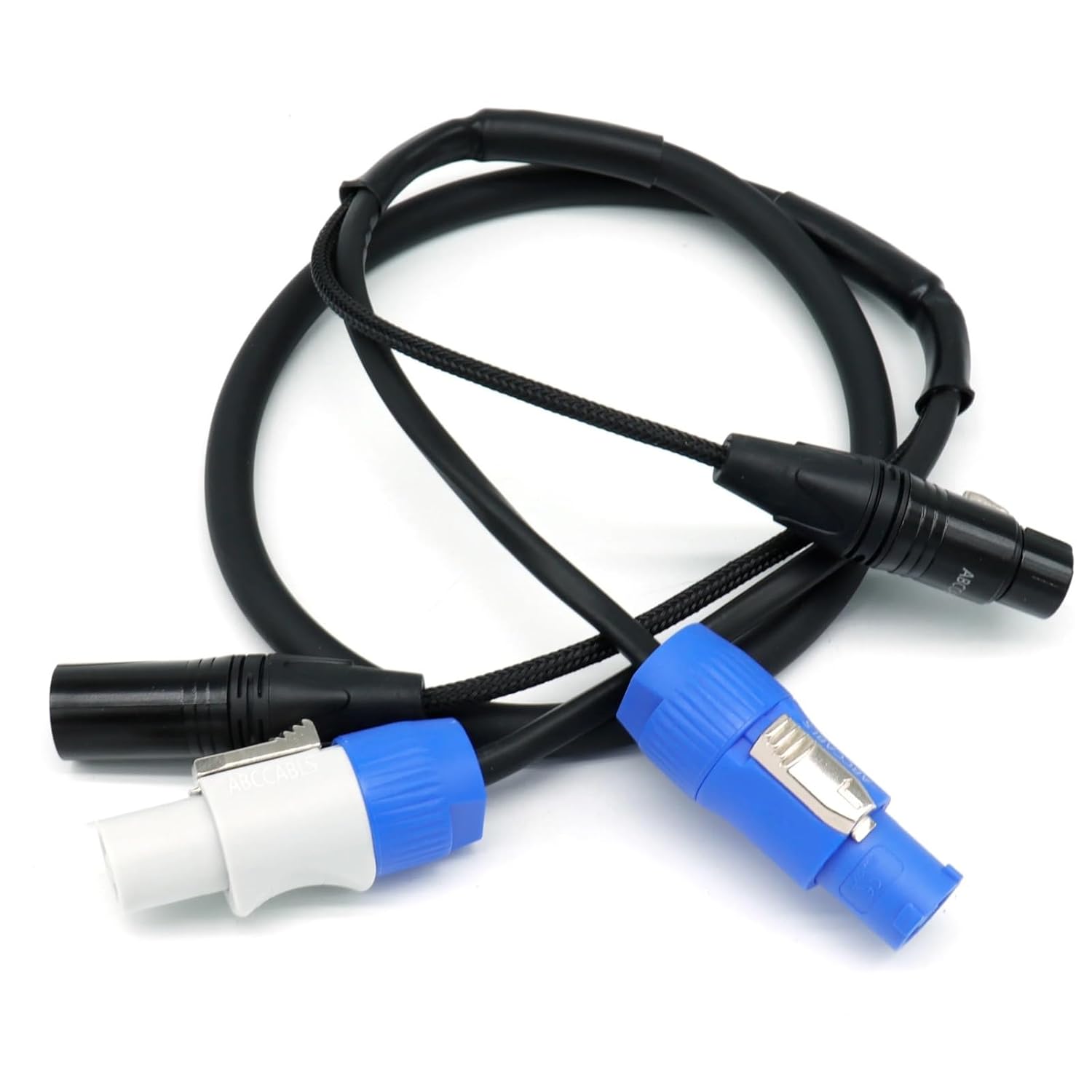 XLR DMX Line & PowerCON in/Out Combo Cable – Audio Signal & Speaker Control for Mobile Stage, DJ Shows & Moving Heads(5)