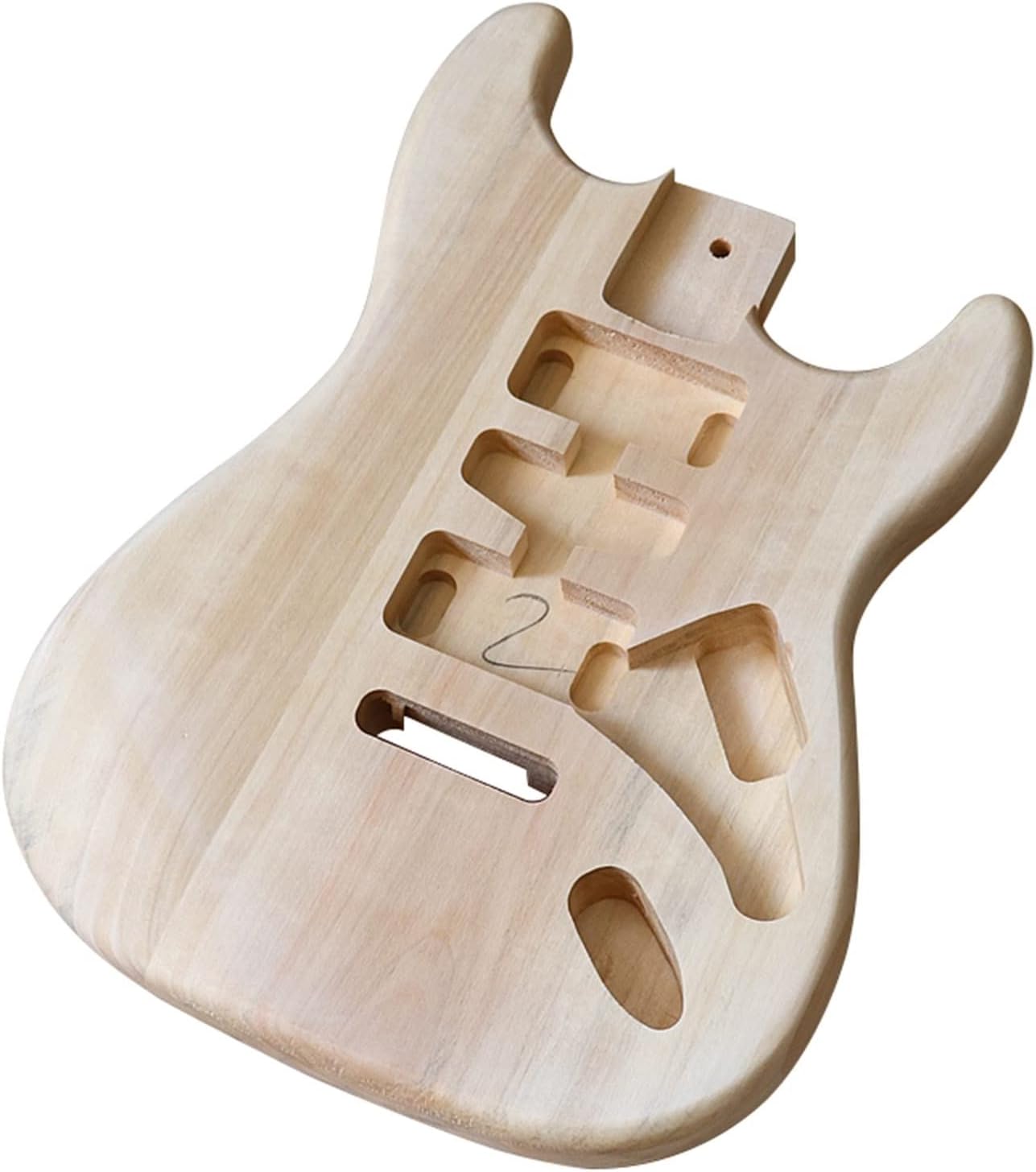 FLFL Poplar Wood Electric Guitar Body Wood Color for ST Guitar Body Parts Guitar Accessory Unfinished Guitar Kit