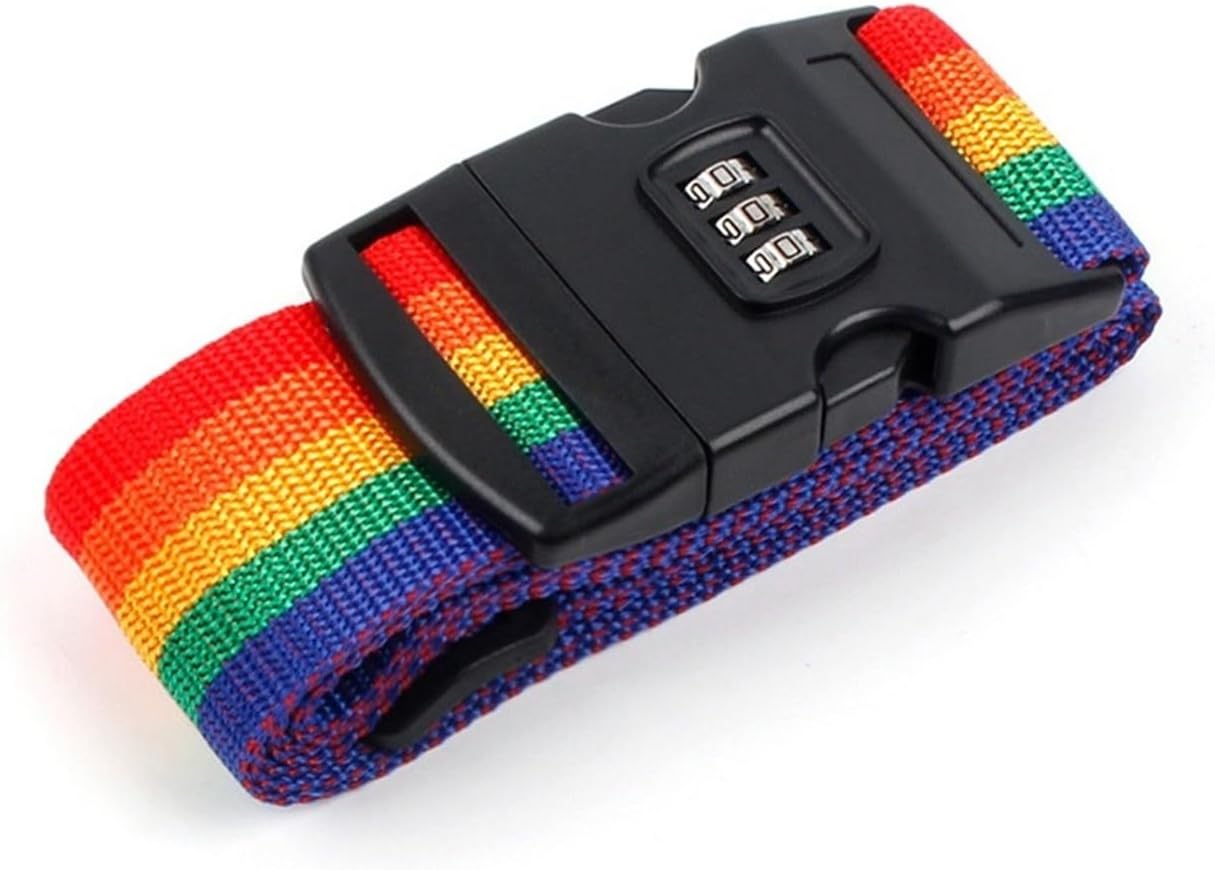 Luggage Strap with Password Lock - Adjustable & Reusable Baggage Belt for Suitcases, Trunks & Packing Bundling, Secure Travel Accessories(Colour)