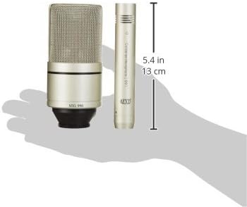 MXL 990/991 Large and Small Diaphragm Condenser Microphone Bundle Project/Home Studio Recording | XLR | Cardiod (Champagne)
