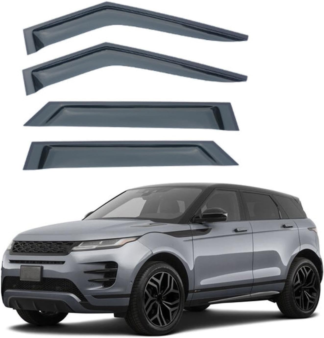 QILING Side Window Deflectors for Range Rover Evoque MK2-L551 2019-2023 2024 2025 Car Rain Shield Car Wind-Deflectors Window Visors Window rain Cover Shield Side Window rain Guards
