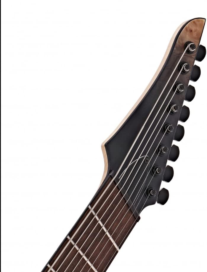 Handmade Generation Pro Fanned Fret Electric Guitar Body is Mahogany Fretboard is Rosewood with High Output Humbucker Pickups 24 Frets (8 string)